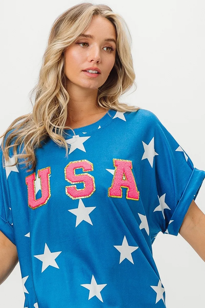 BiBi Fourth Of July Star Knit T-Shirt - Image 4