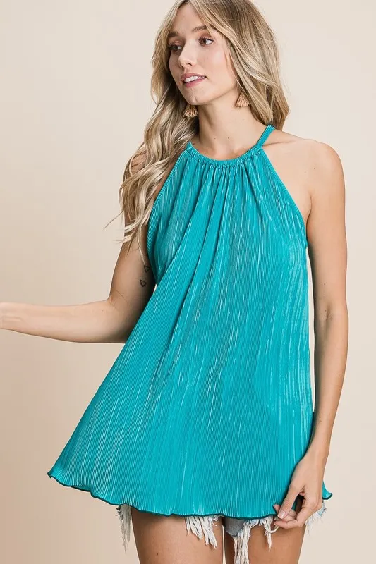BiBi Pleating Knit Halter Neck Top - Image 4