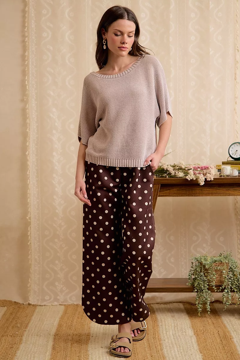 BiBi Short Dolman Sleeves Washed Knit Top - Image 10