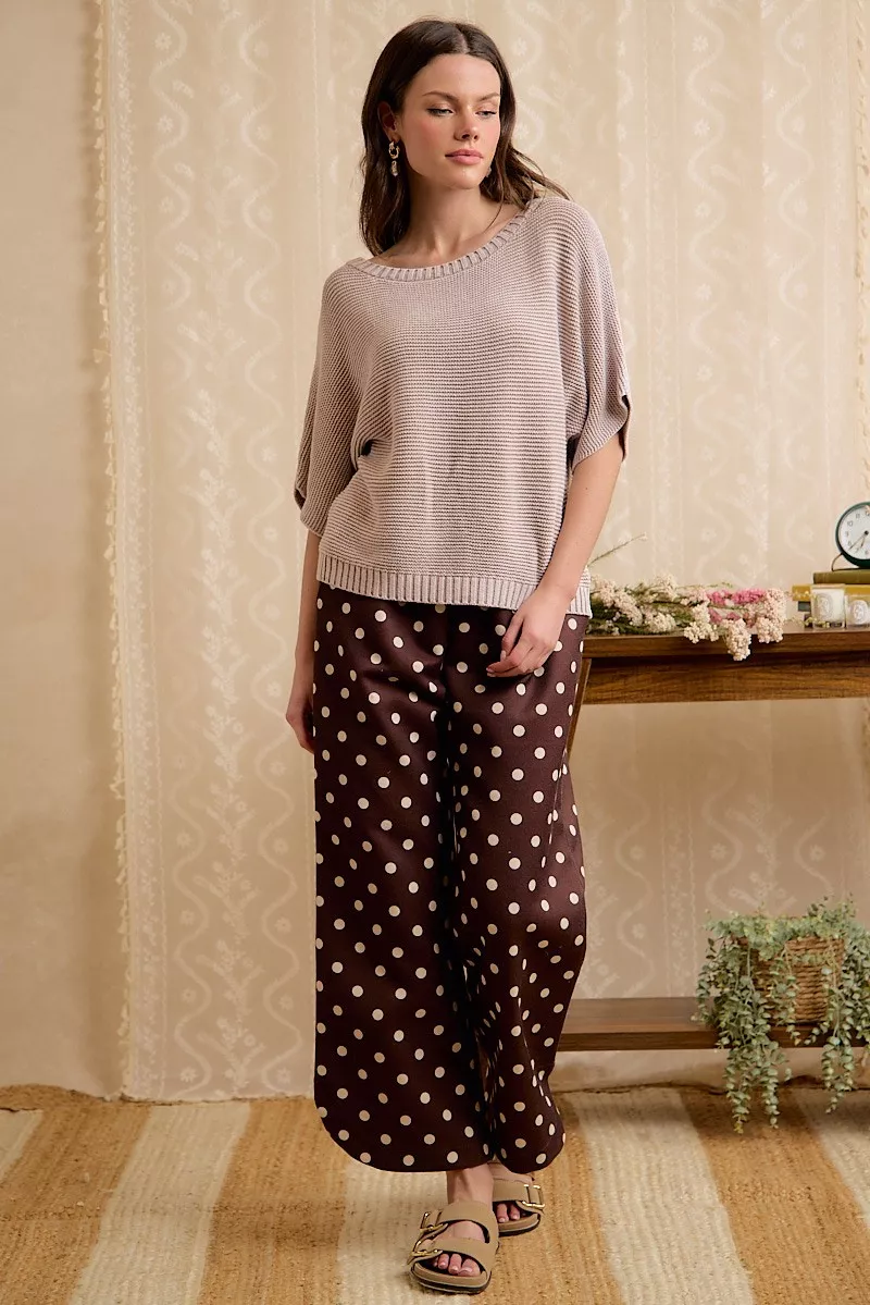 BiBi Short Dolman Sleeves Washed Knit Top - Image 8
