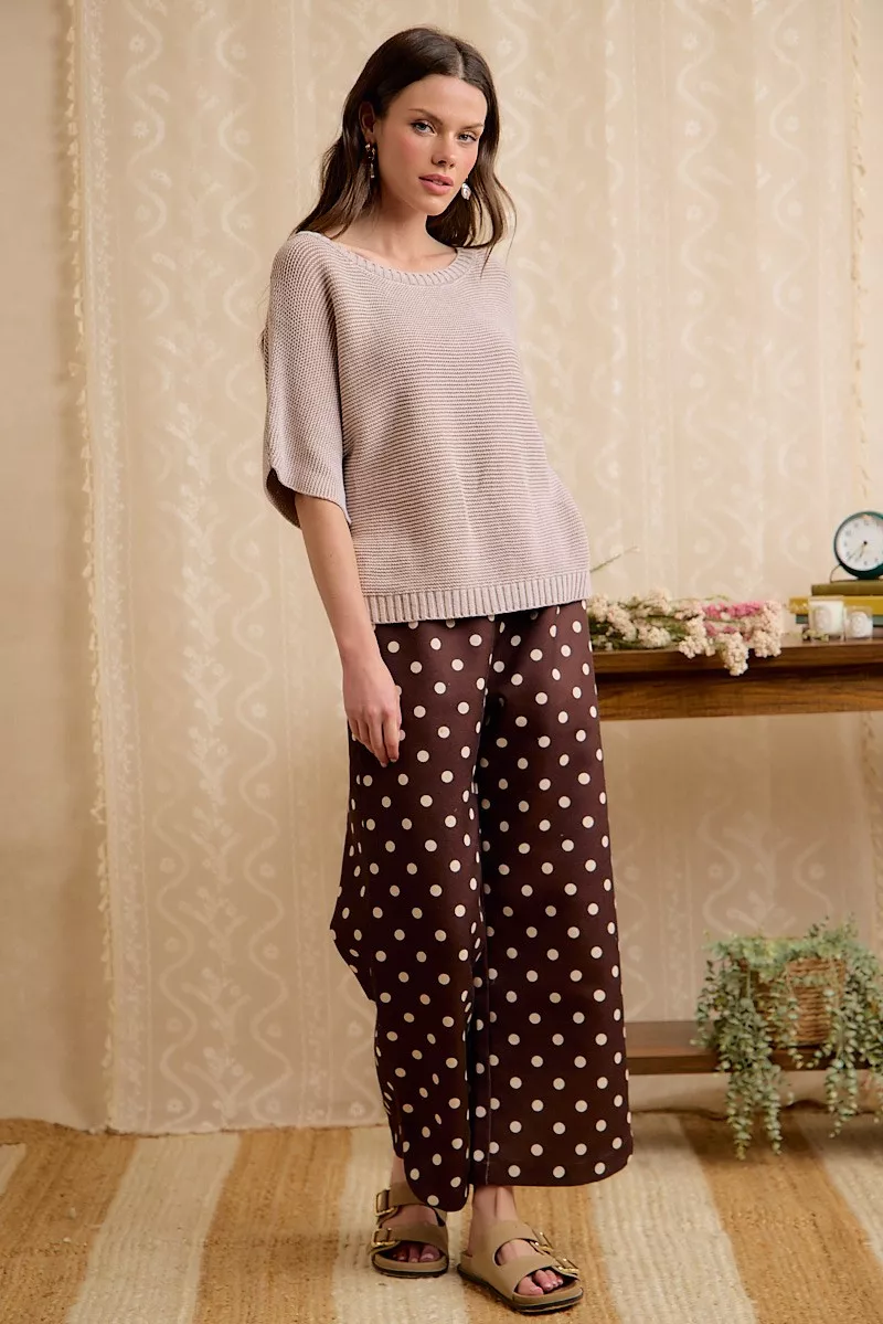 BiBi Short Dolman Sleeves Washed Knit Top - Image 9