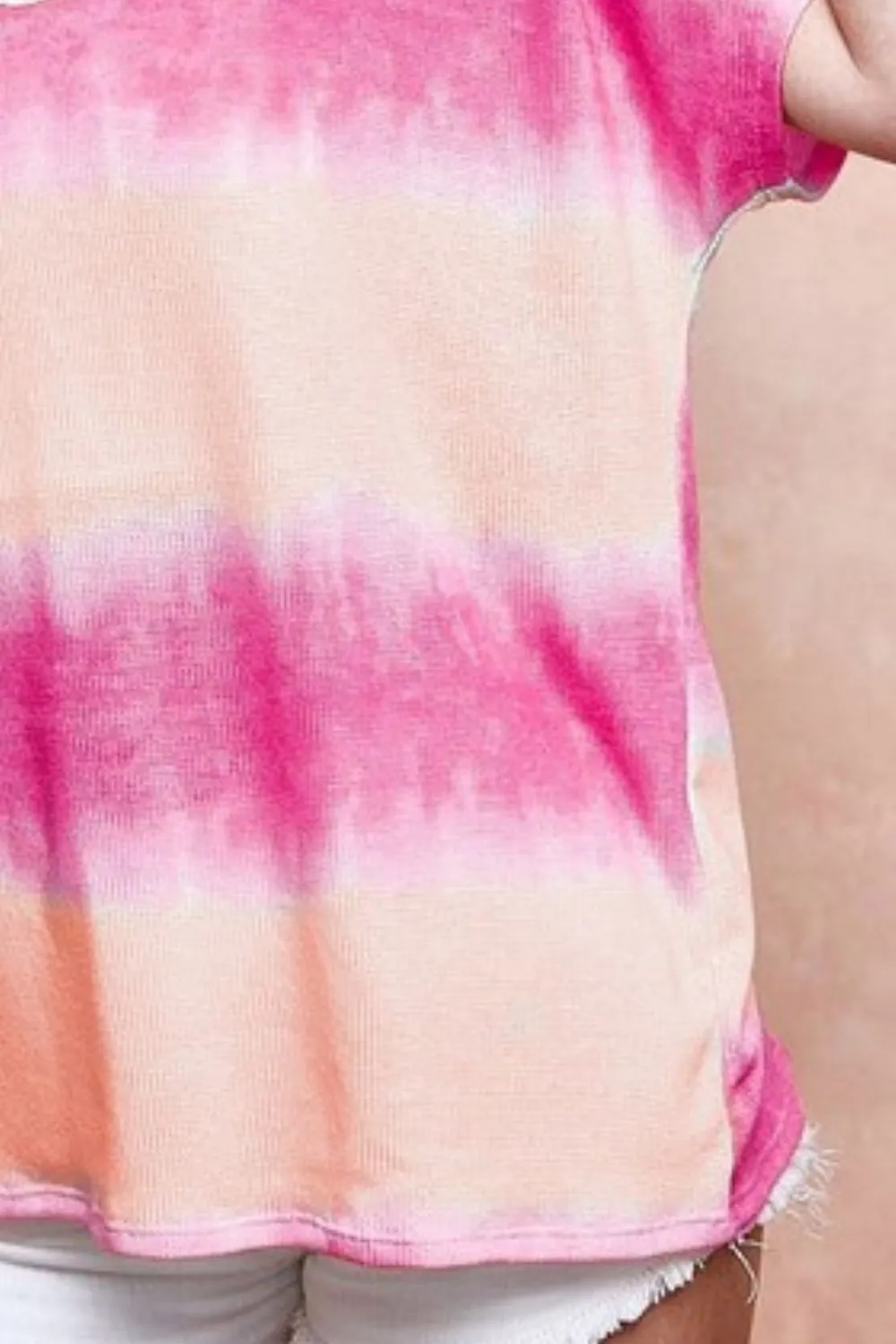 BiBi Tiedye Printed Hacci Knit Top - Image 3