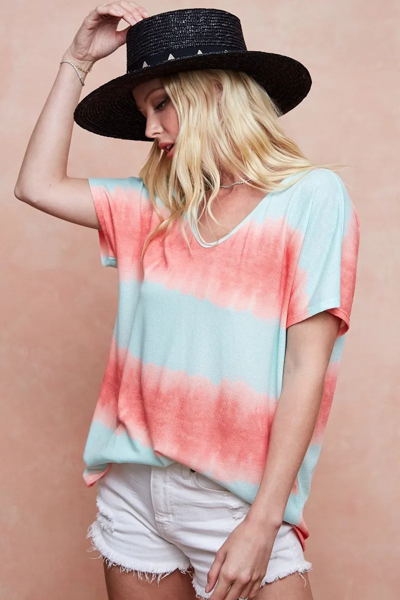 BiBi Tiedye Printed Hacci Knit Top - Image 10
