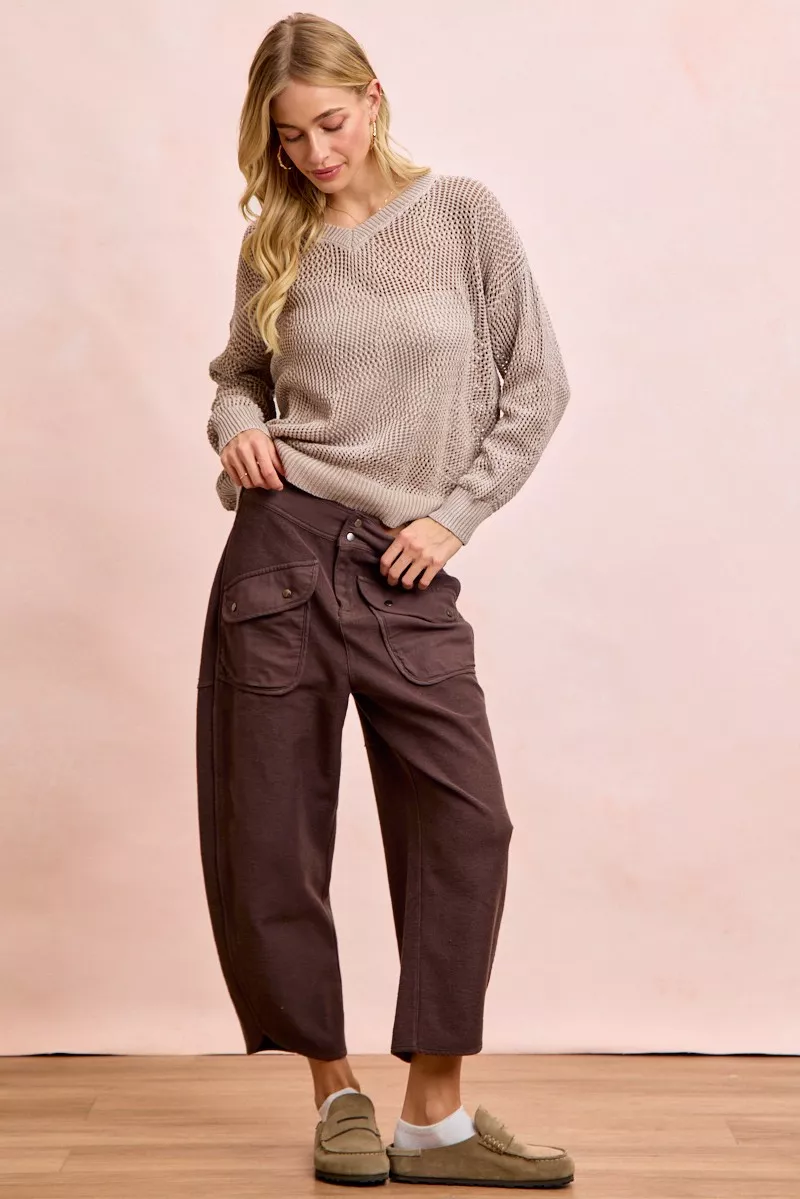 BiBi Washed Terry Pants with Pockets - Image 4