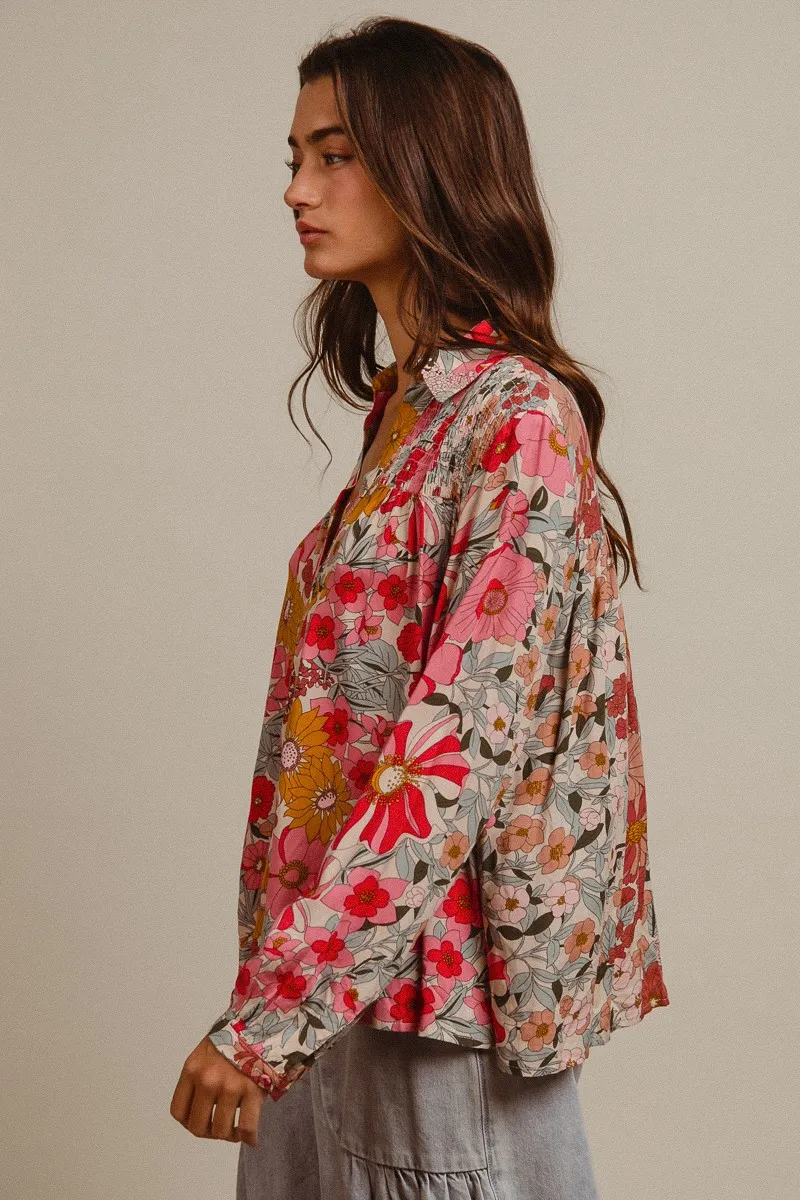 BiBi Woven Floral Printed Shirt Top - Image 13