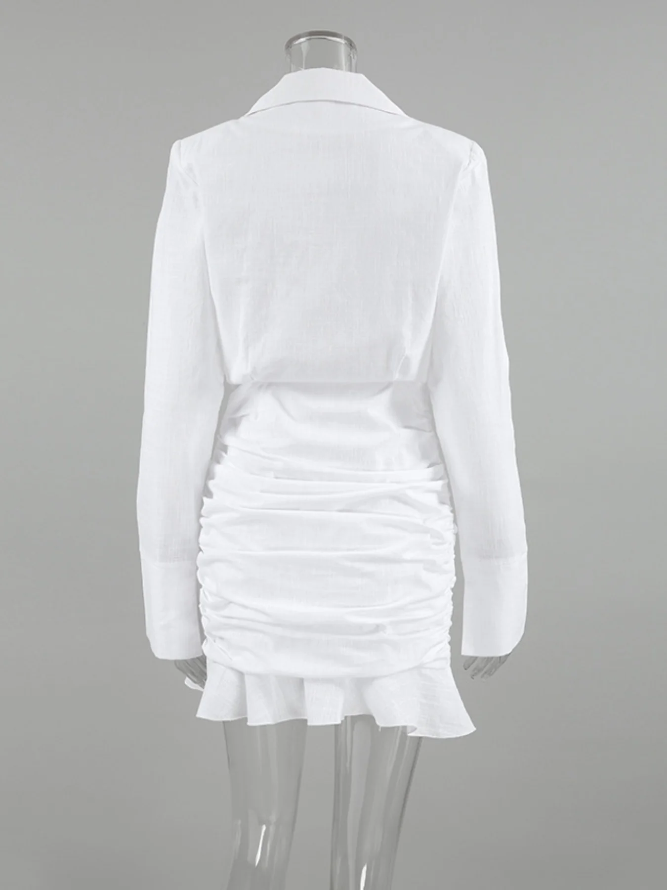 Blazer Style Ruched Mini Dress - Image 9