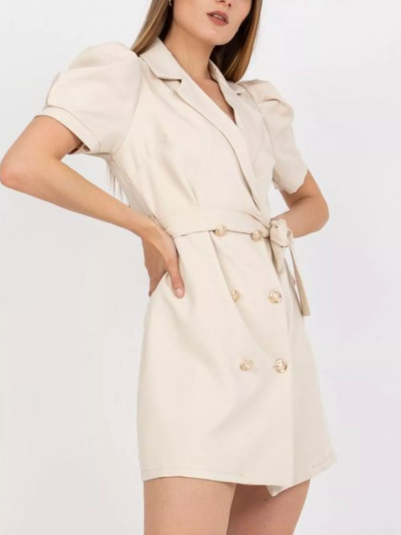 Blazer Style Tie Waist Mini Dress - Image 12