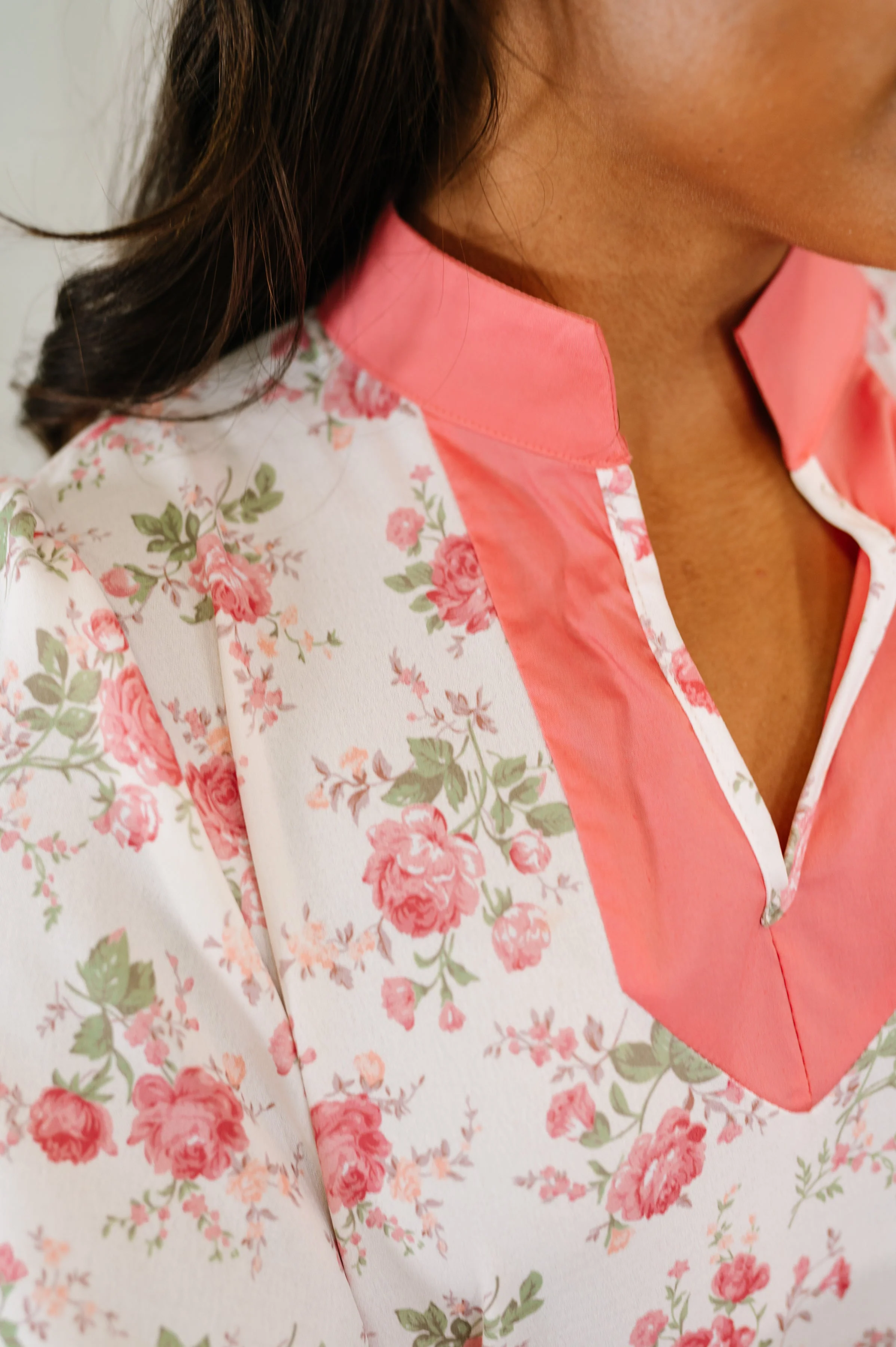 Blooming Season Split Neck Floral Blouse - Image 2