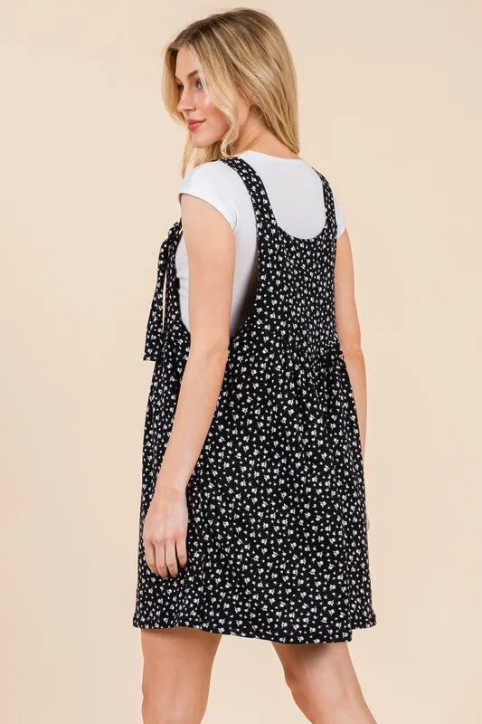 BOMBOM Floral Print Overalls with Pockets - Image 5