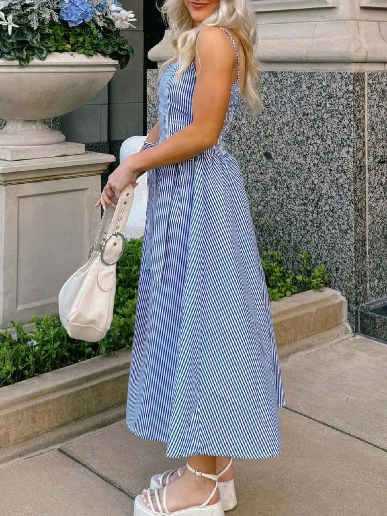Bow Detail Midi Cami Dress - Image 12