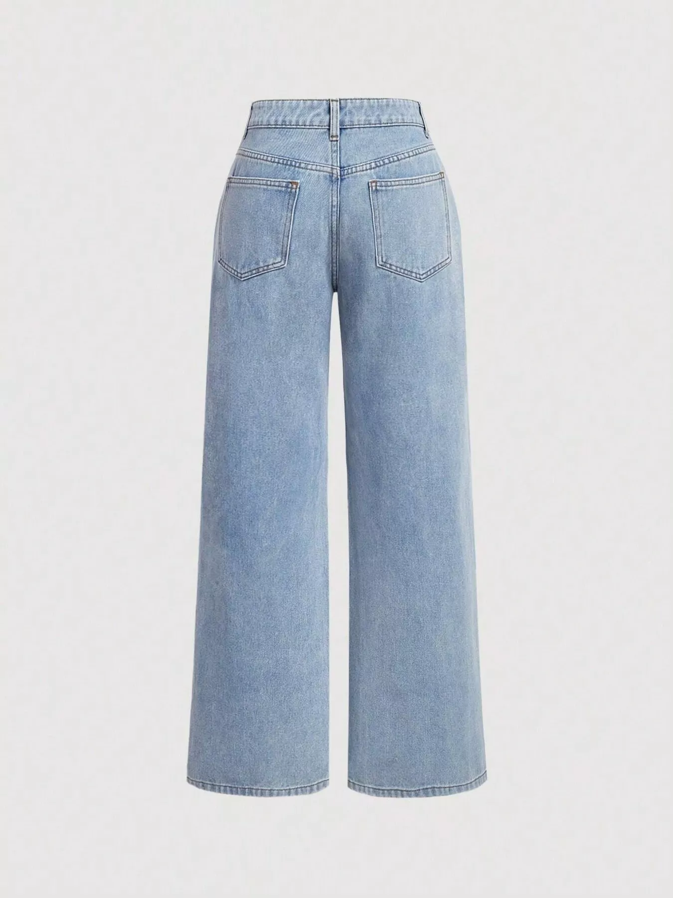 Bow-Embellished Wide Leg Jeans - Image 8