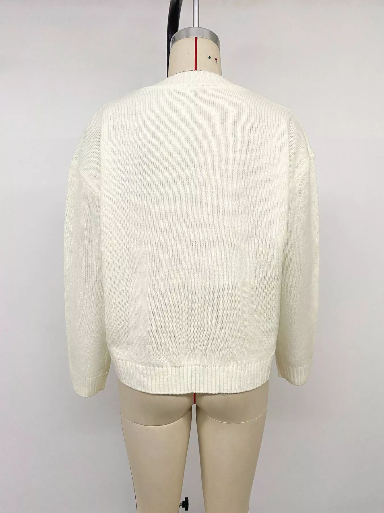 Bow Graphic Round Neck Sweater - Image 8