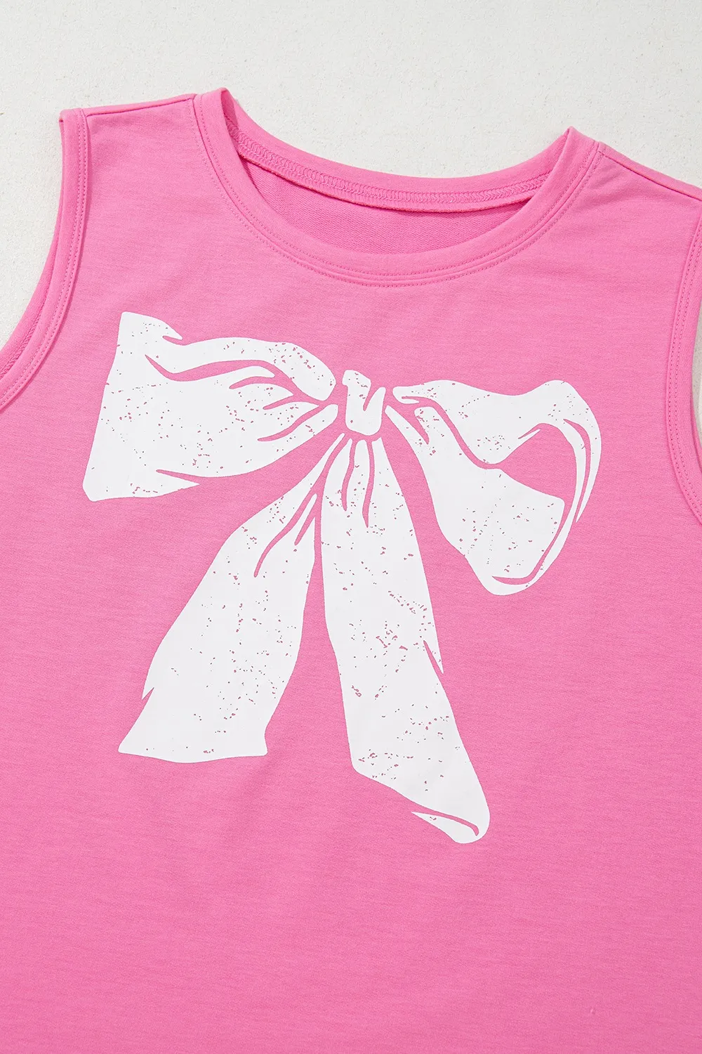 Bow Print Boxy Fit Tank Top - Image 7