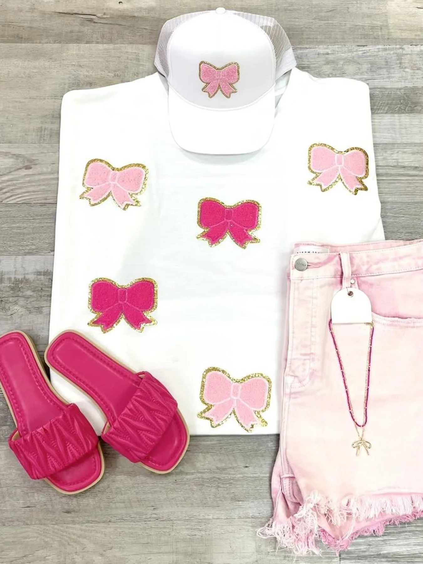Bow Round Neck Casual T-Shirt - Image 6