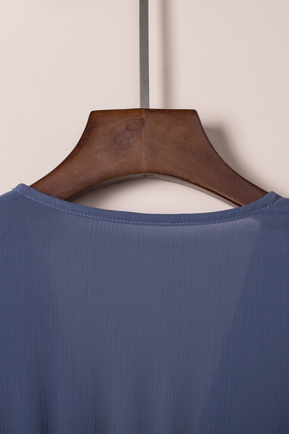 Bow-Tie V-Neck Ruffle Hem Mini Dress - Image 11