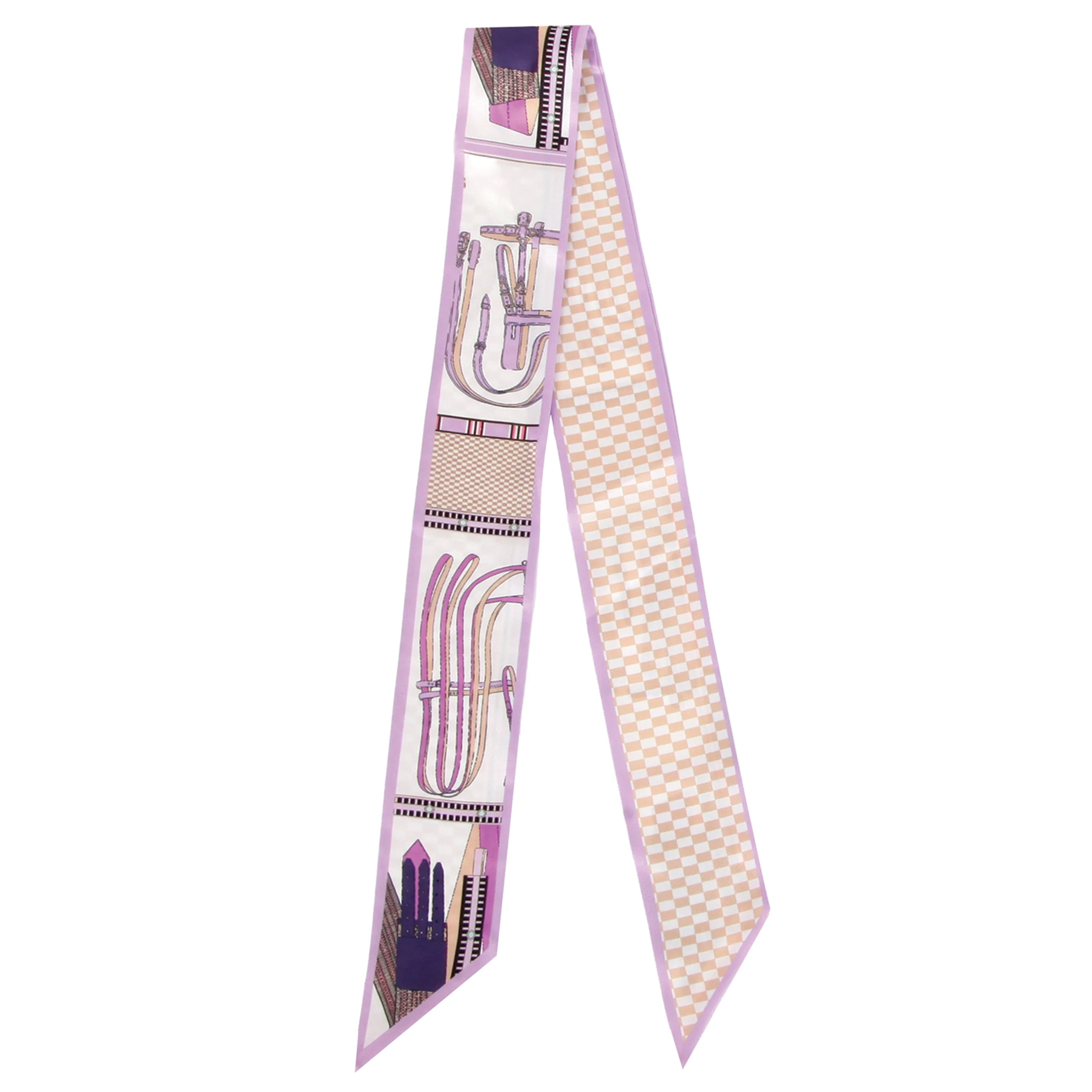 Bridle Print Skinny Scarf - Image 7
