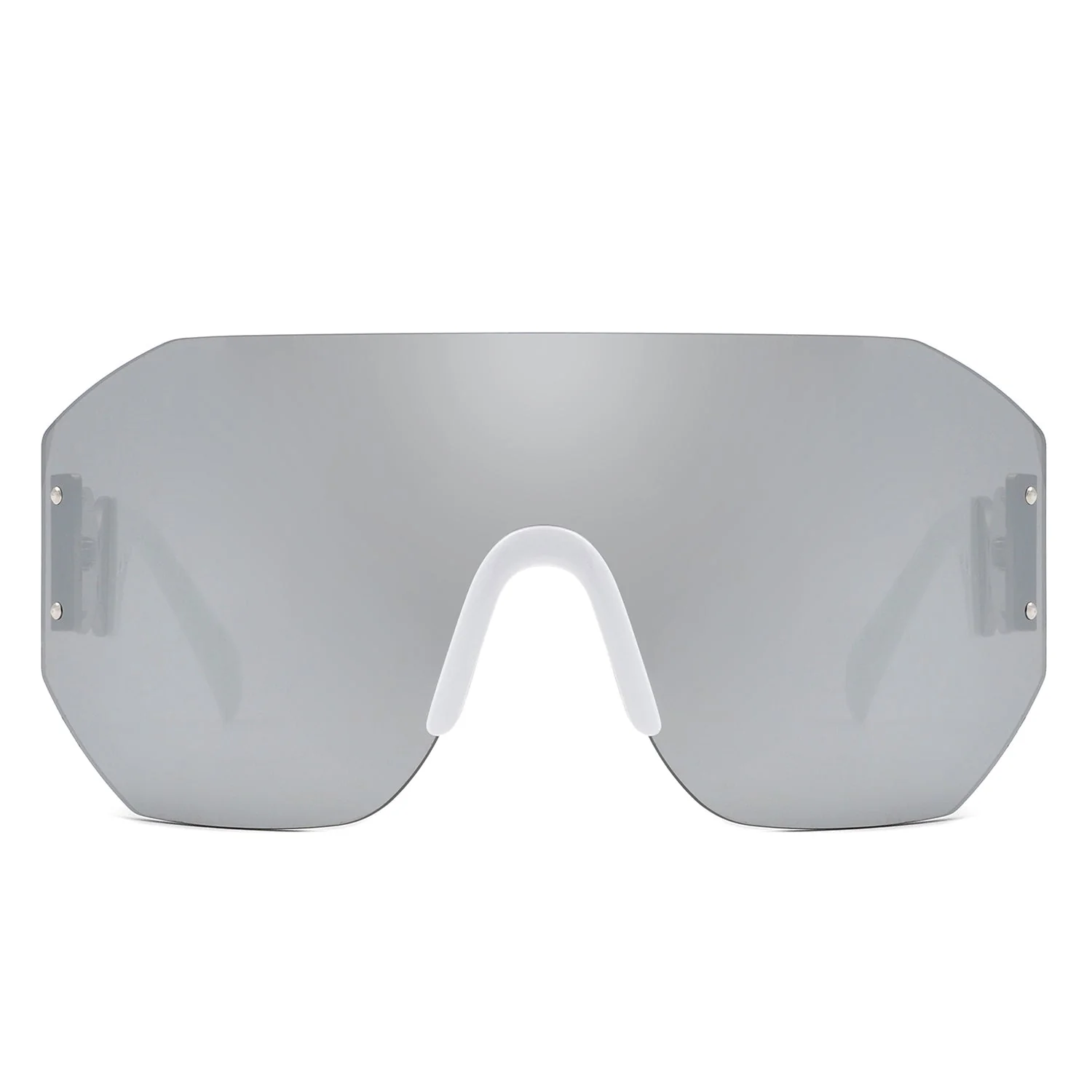 Brio - Oversized Bold Square Retro Rimless Sunglasses - Image 11