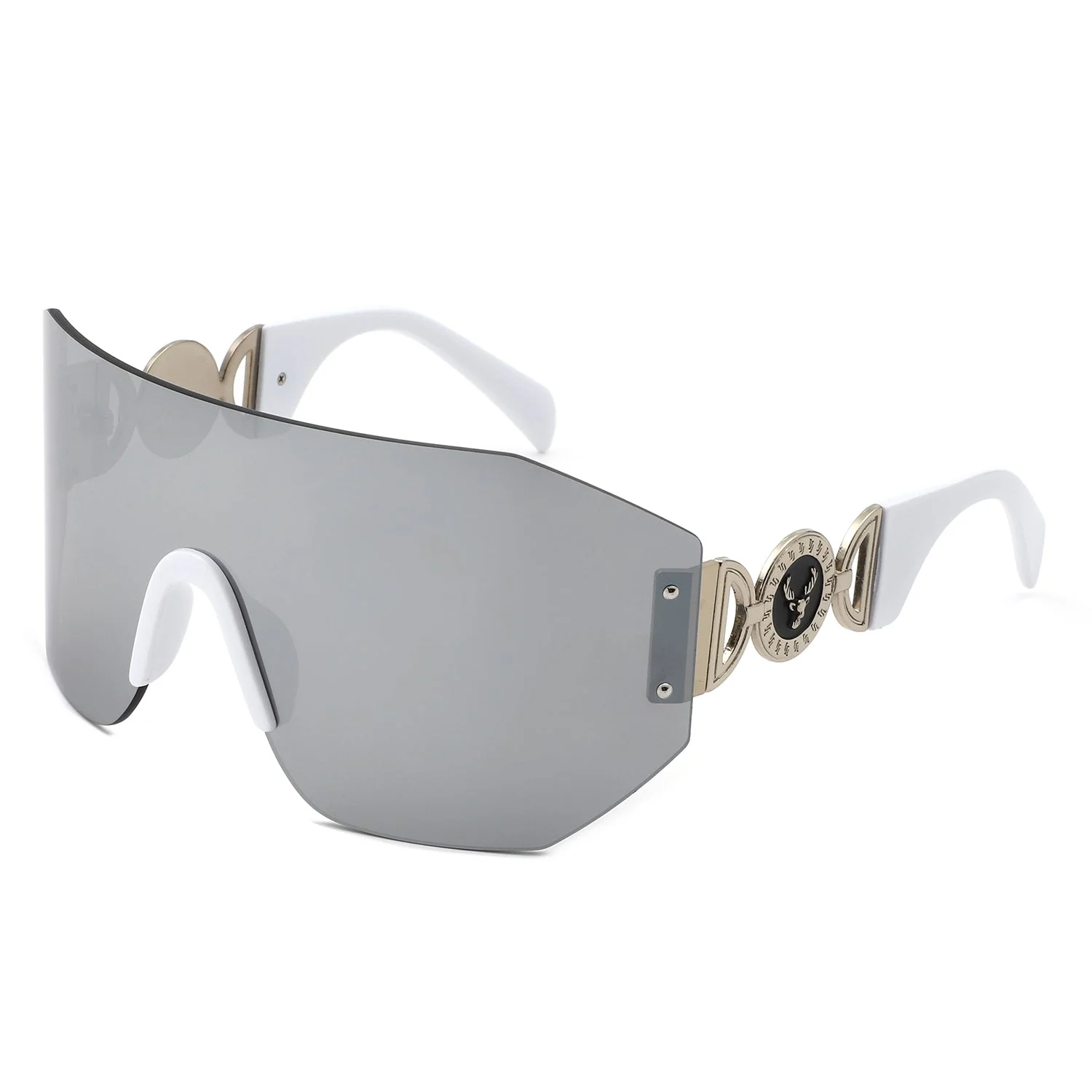 Brio - Oversized Bold Square Retro Rimless Sunglasses - Image 12