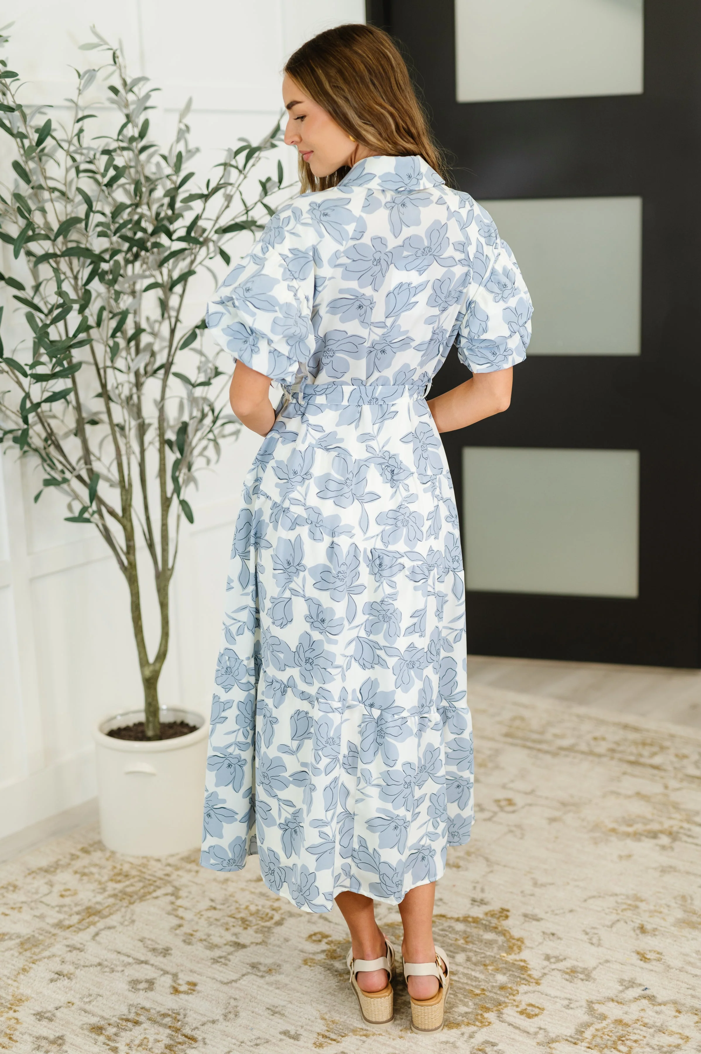 Budding Romance Collared Button-Down Dress - Image 5