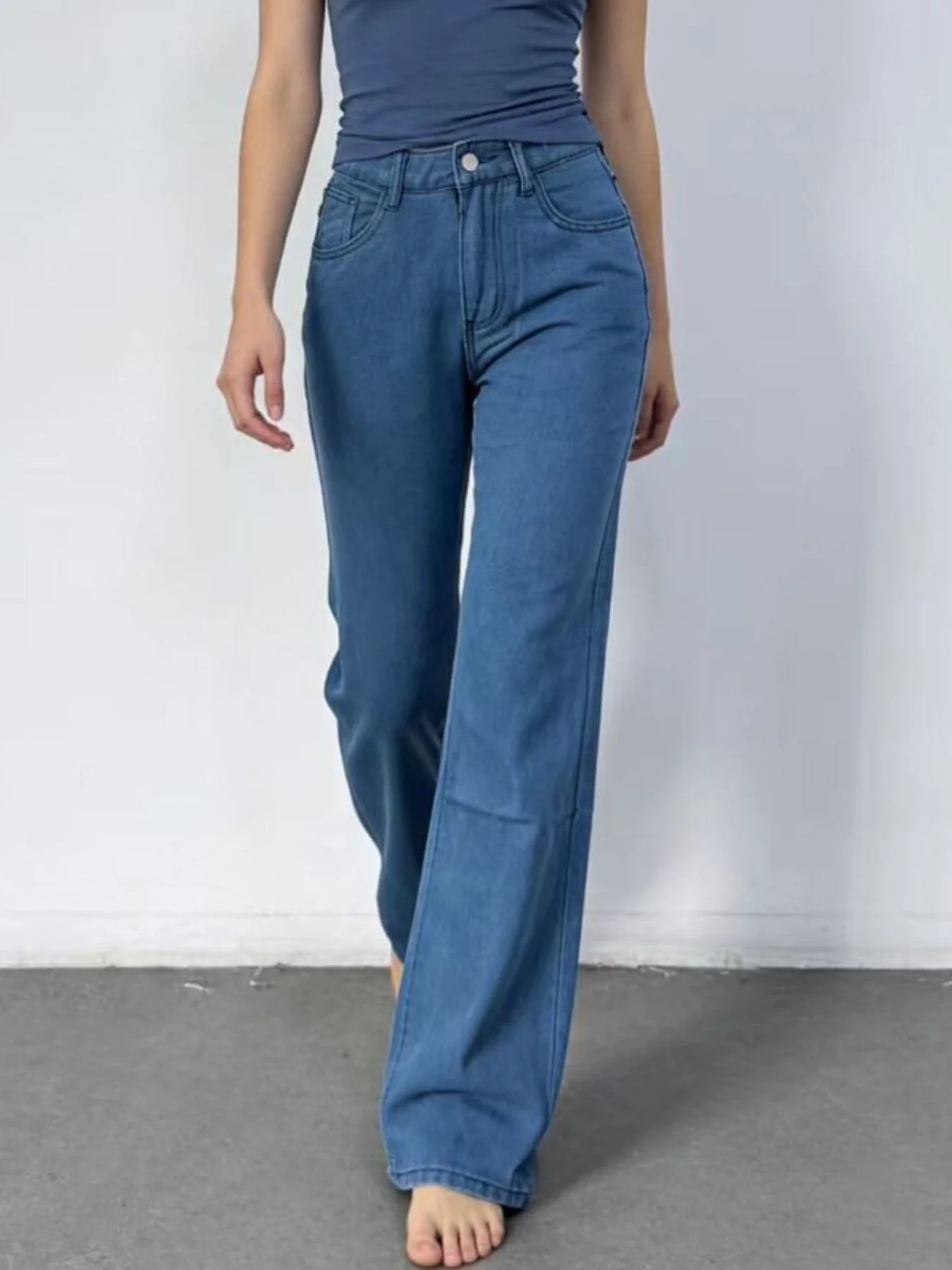 Butterfly Back Wide Leg Jeans - Image 6