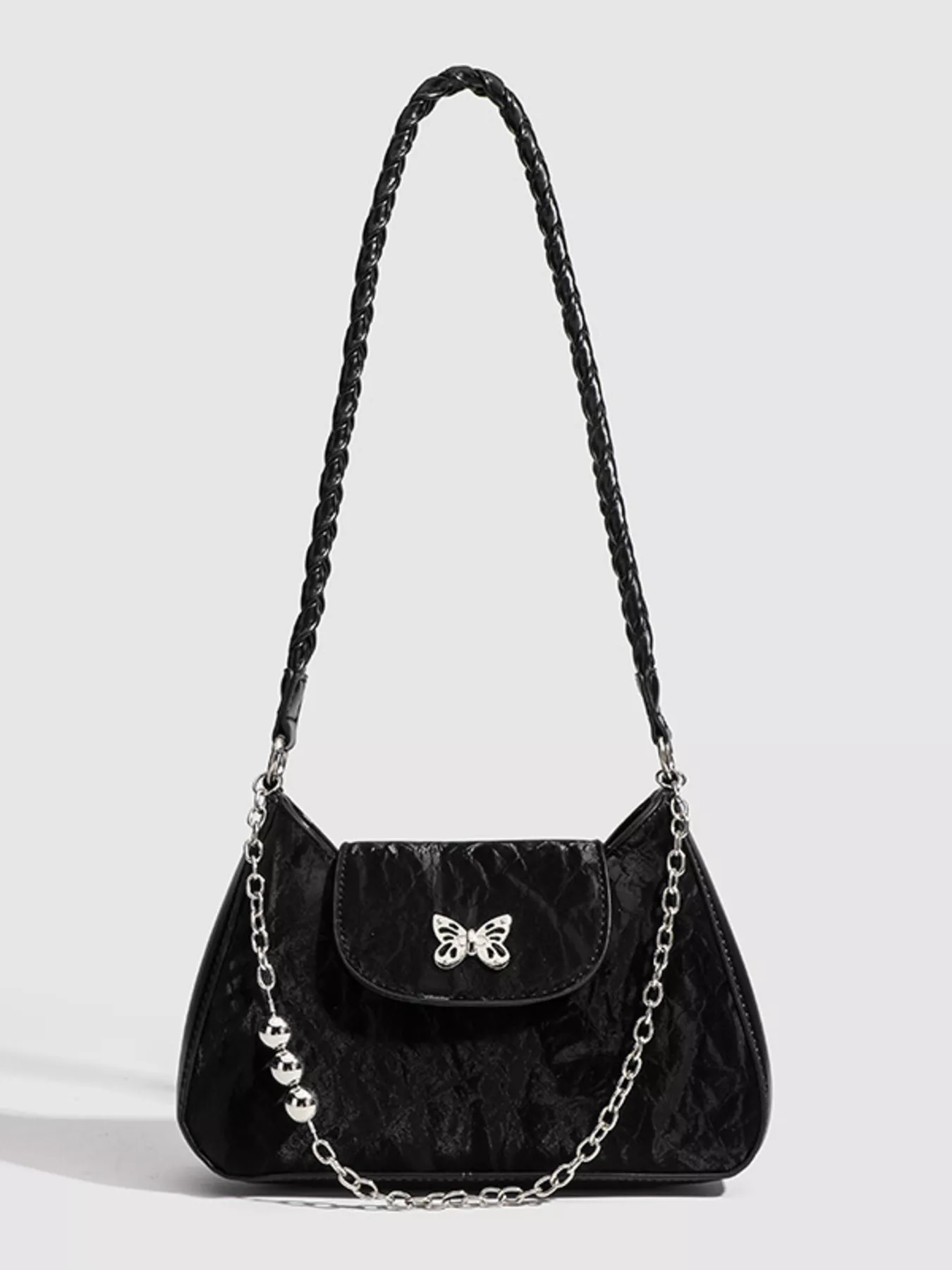 Butterfly Decor Chain Shoulder Bag - Image 3