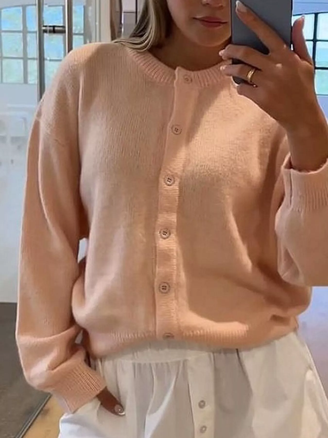 Button-Down Knit Cardigan - Image 11