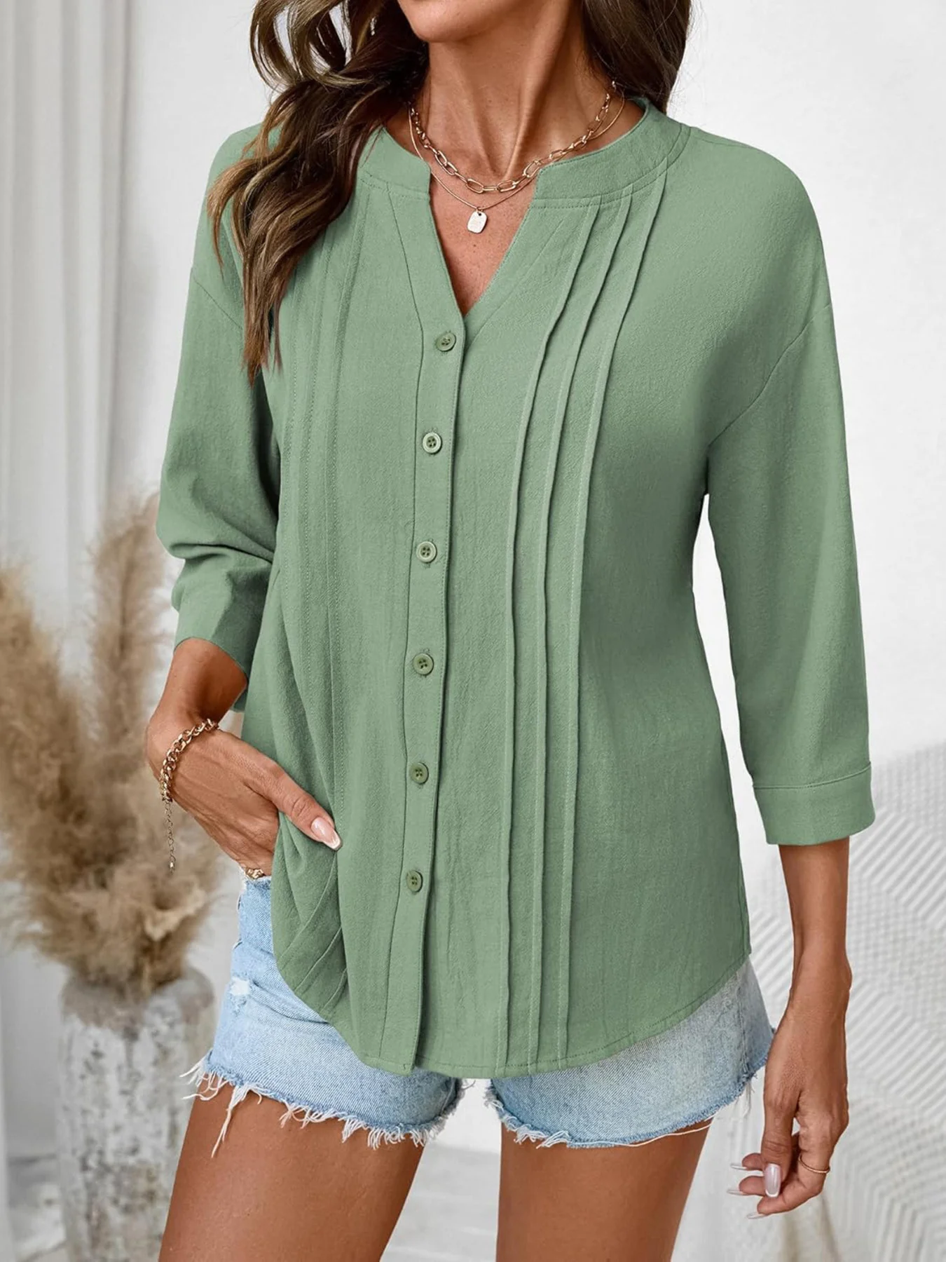 Button-Down Notched Shirt - Image 19