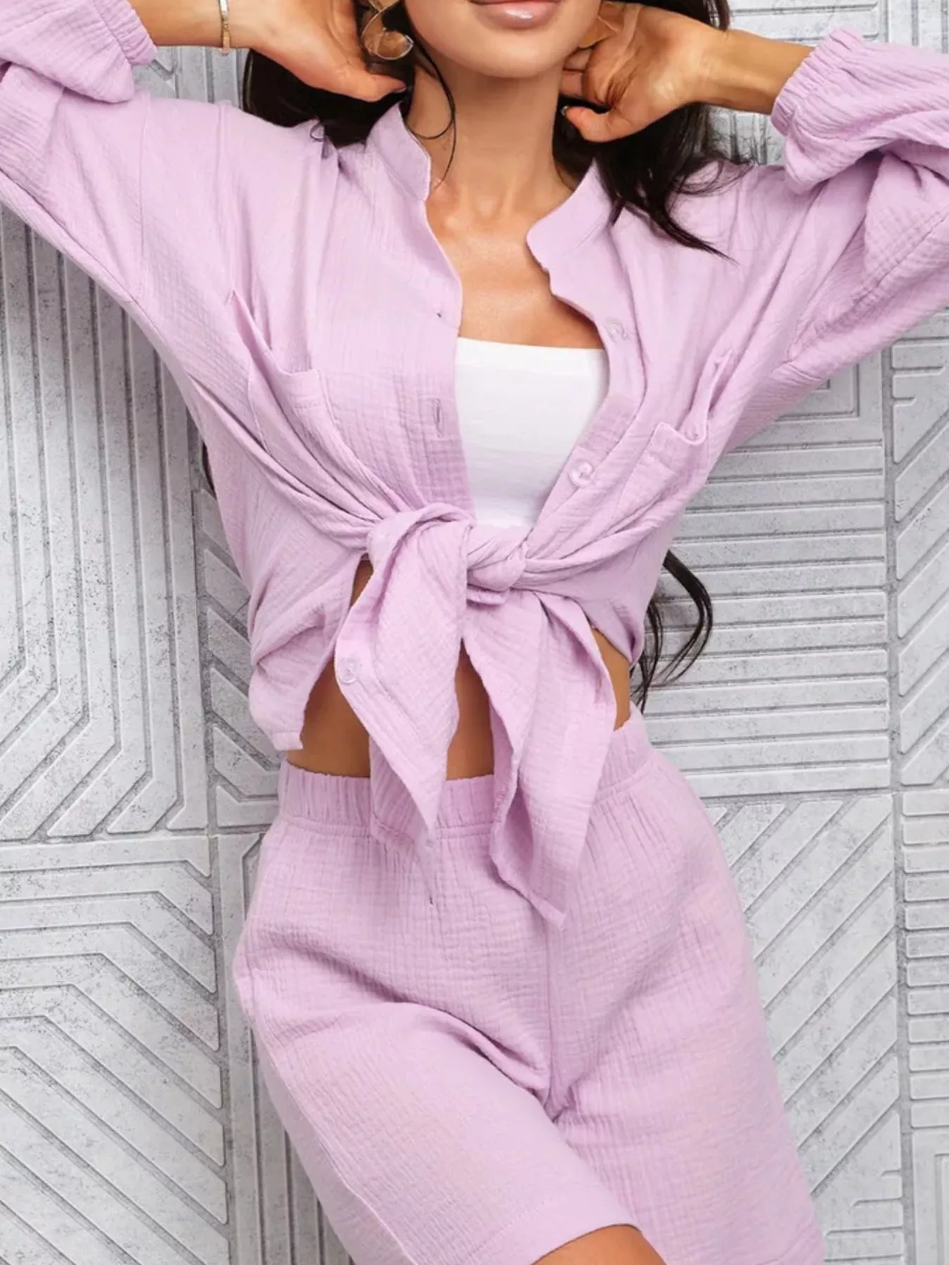 Button-Down Shirt and Shorts Set - Image 20