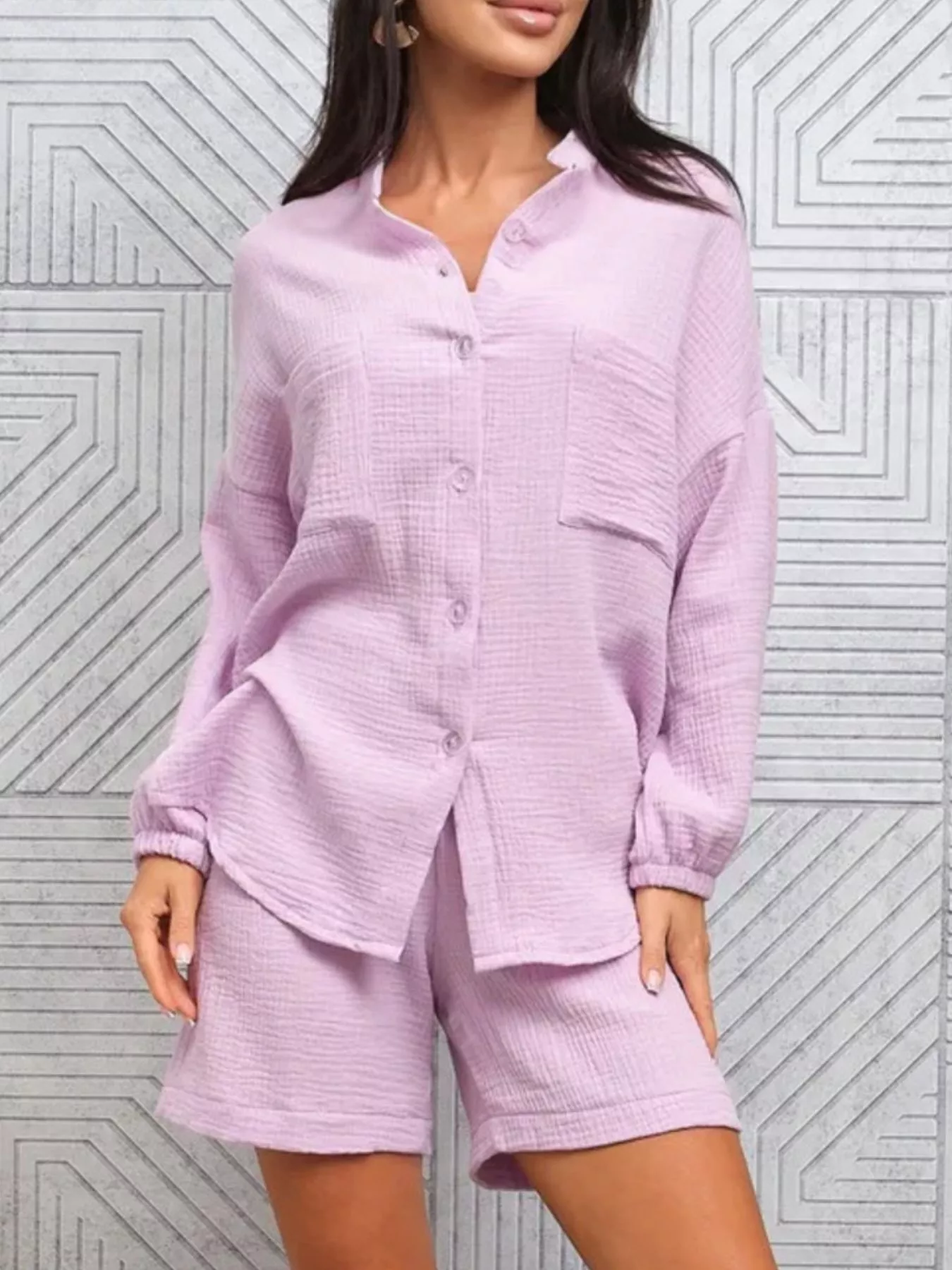 Button-Down Shirt and Shorts Set - Image 22