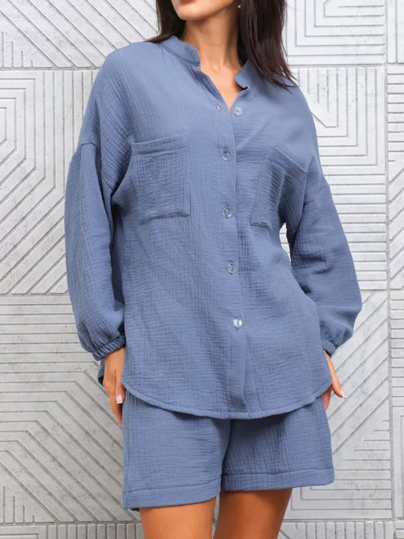 Button-Down Shirt and Shorts Set - Image 23