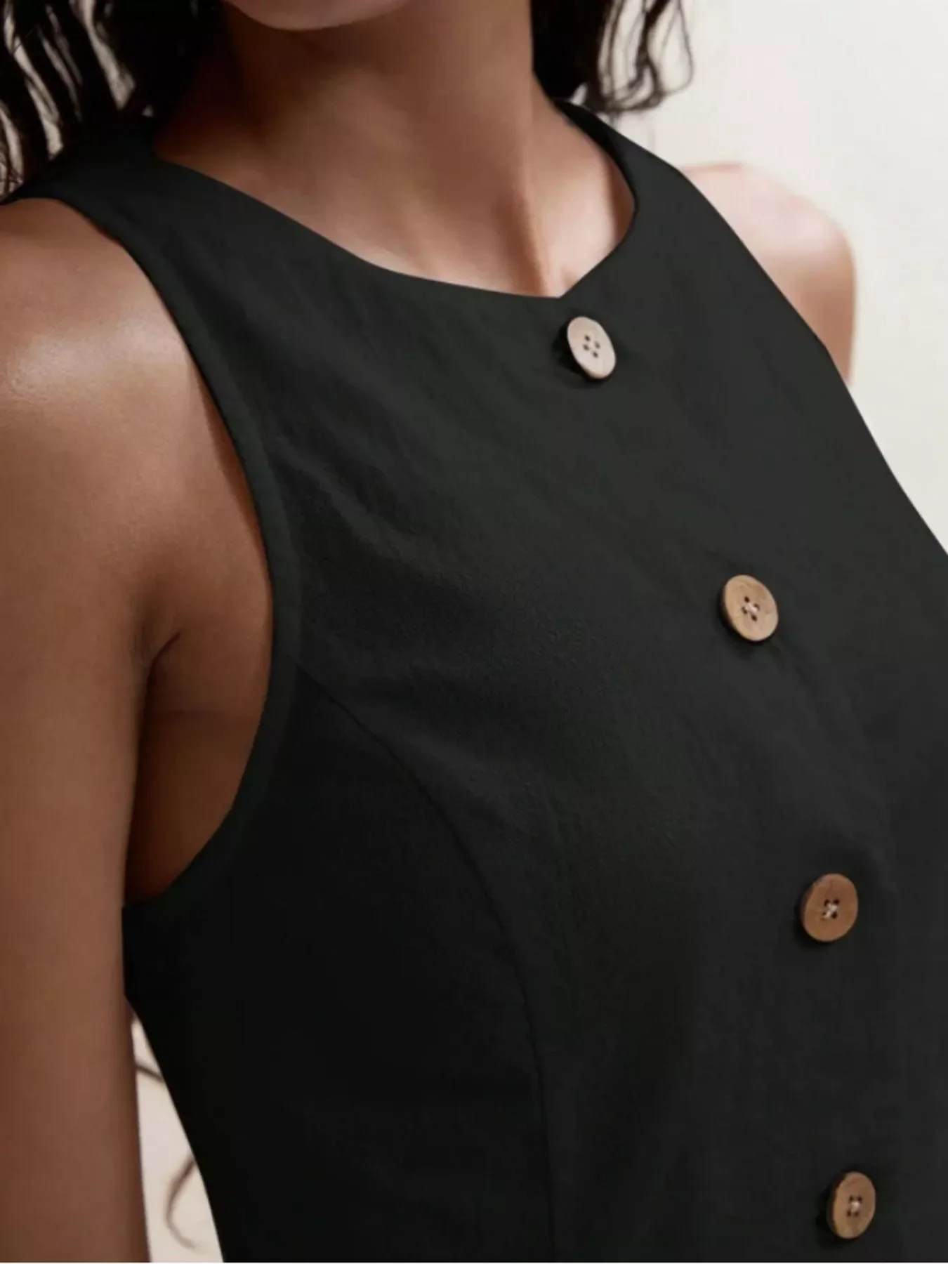 Button-Down Sleeveless Top and Shorts Set - Image 17
