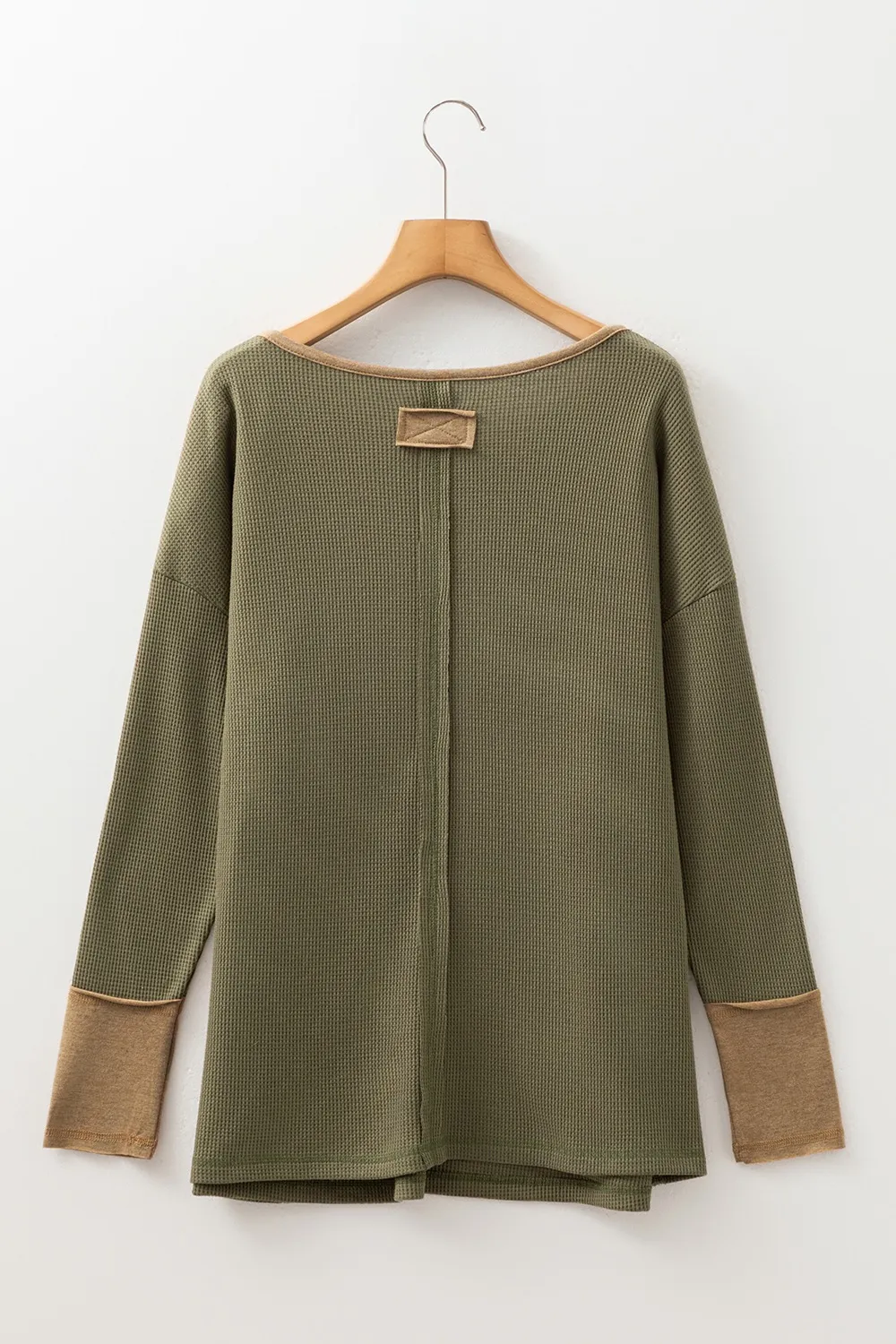 Button Front Contrast Trim Top - Image 4
