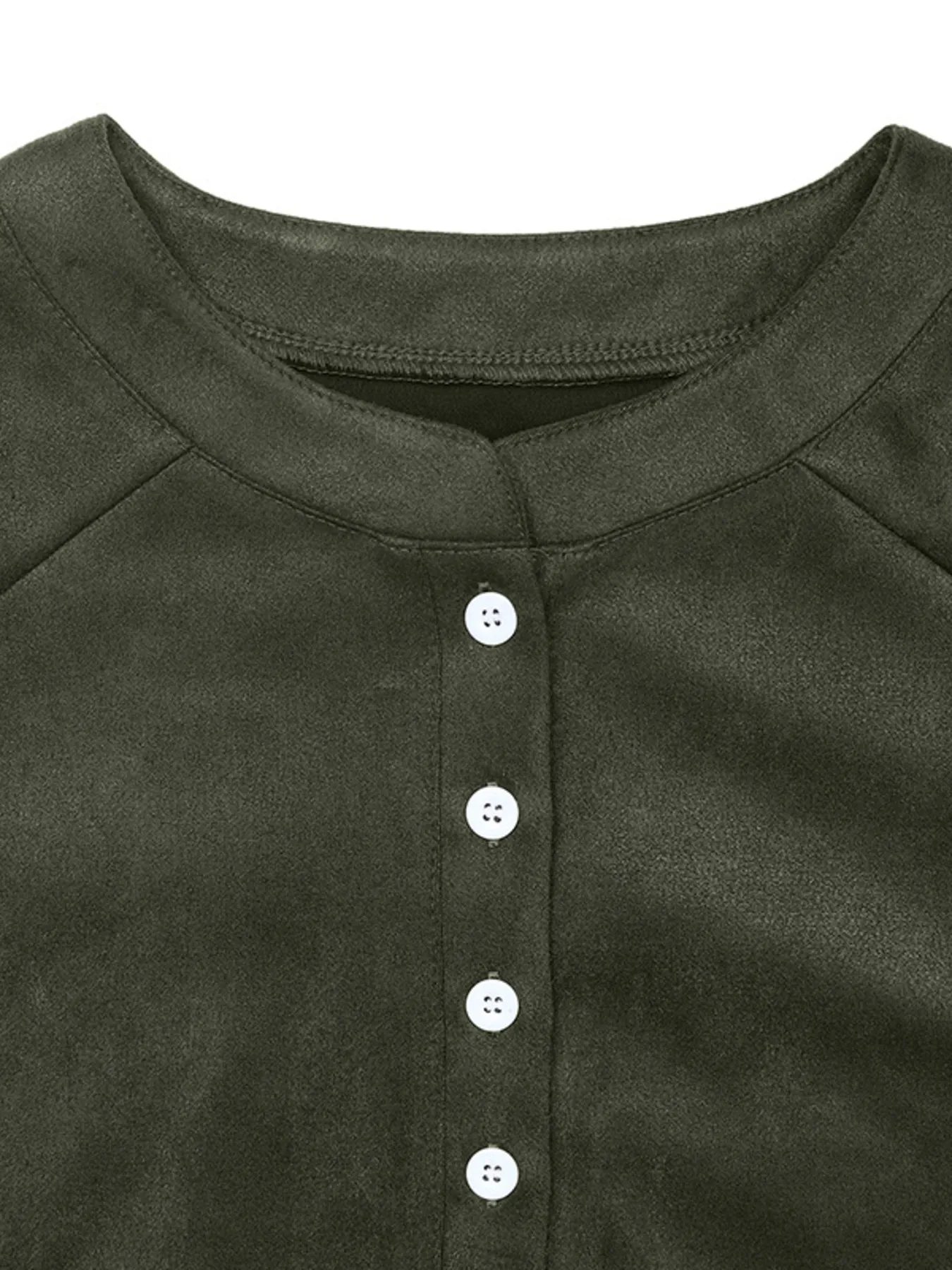 Button Front Mini Sweatshirt Dress - Image 7