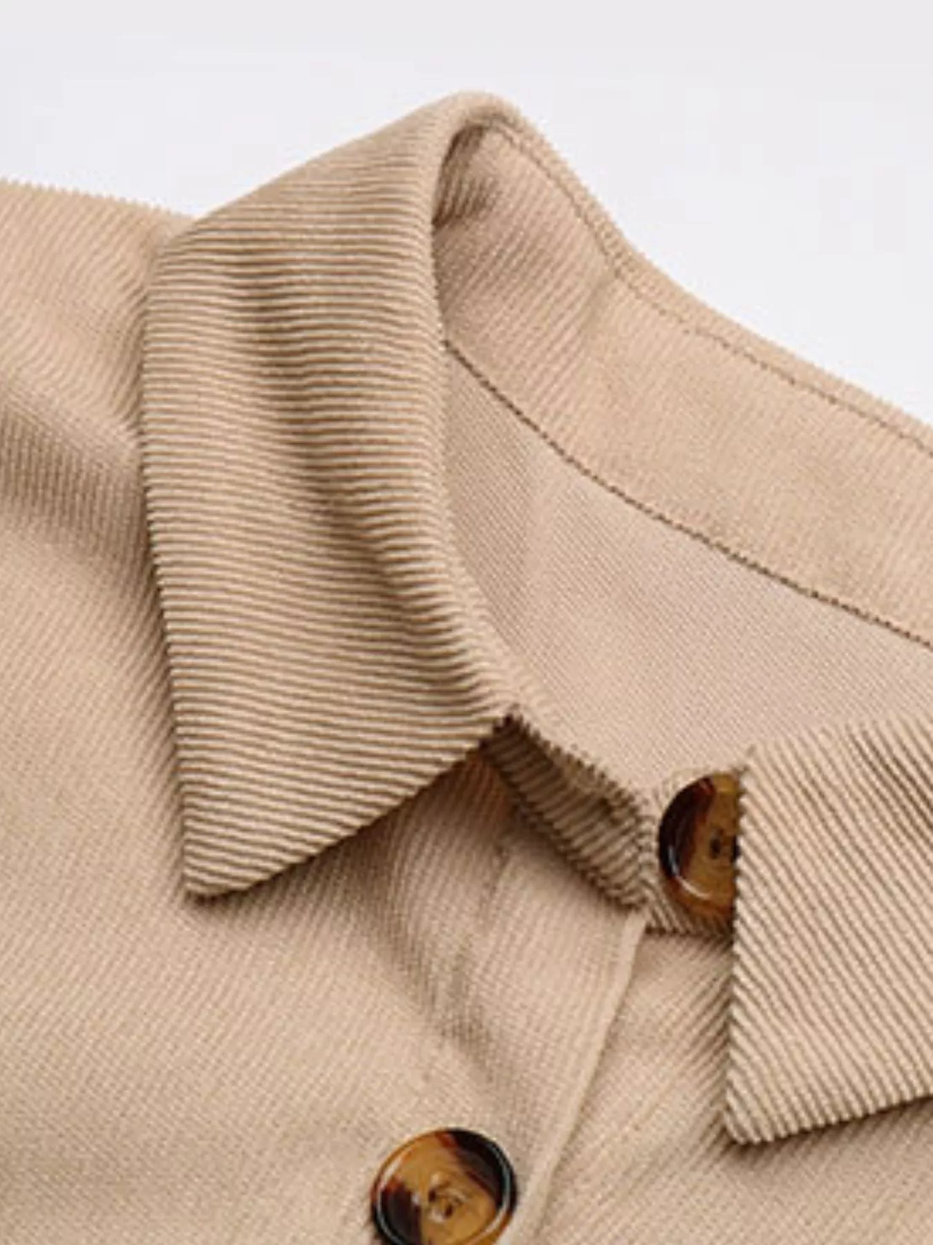 Button-Front Tie Waist Shirt Dress - Image 8