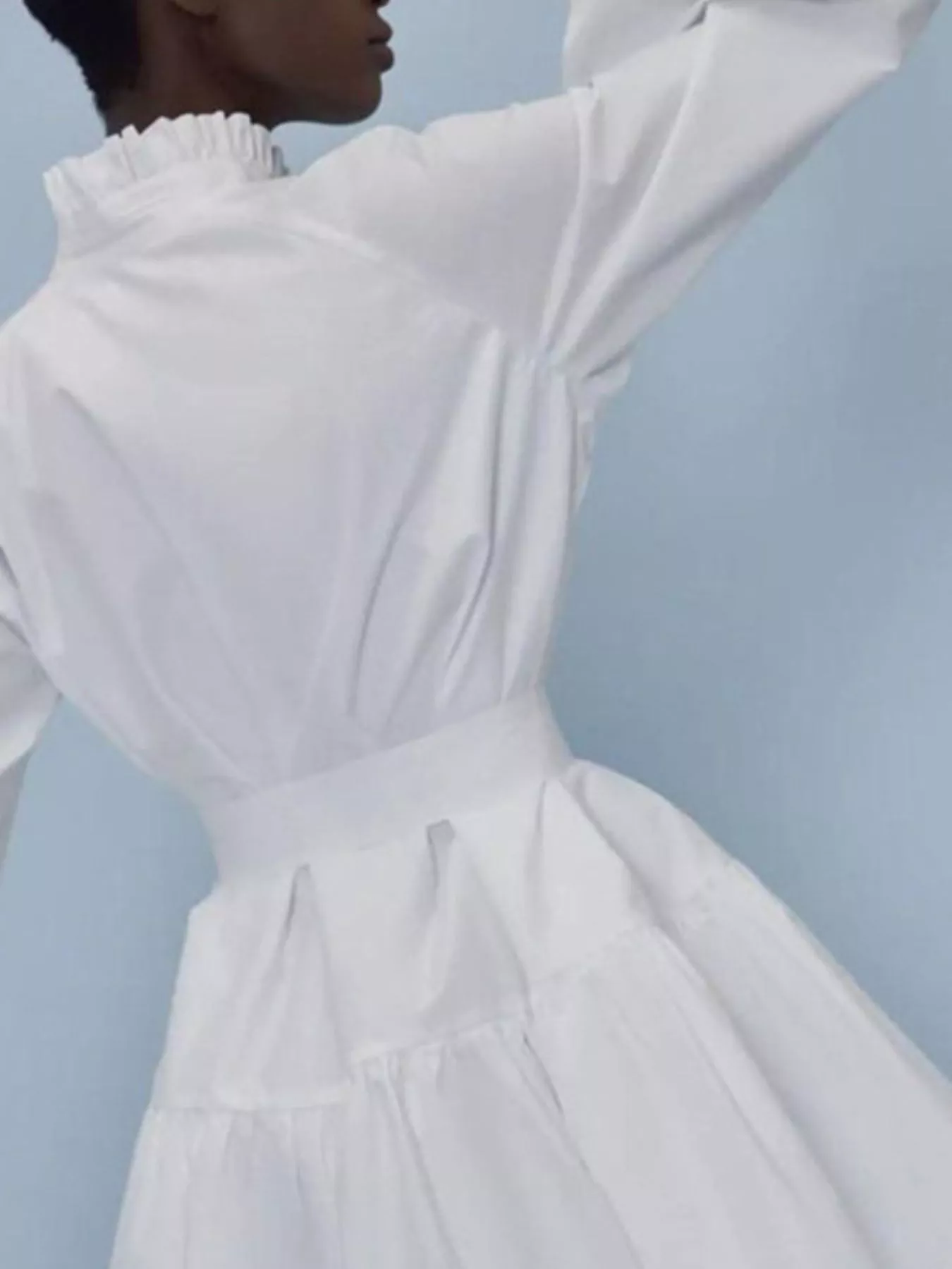 Button-Up Balloon Sleeve Mini Dress - Image 5