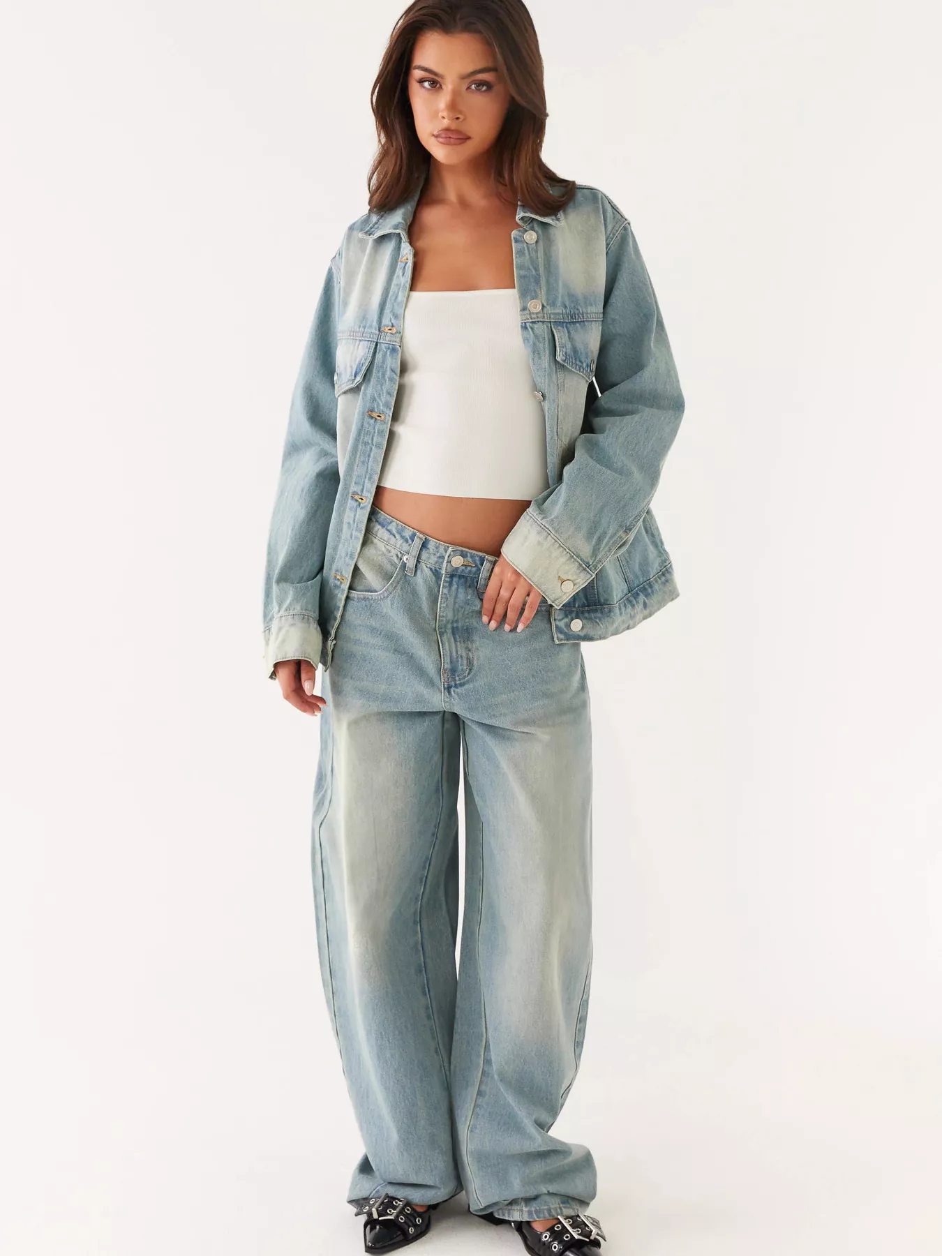 Button Up Denim Jacket and Jeans Set - Image 6