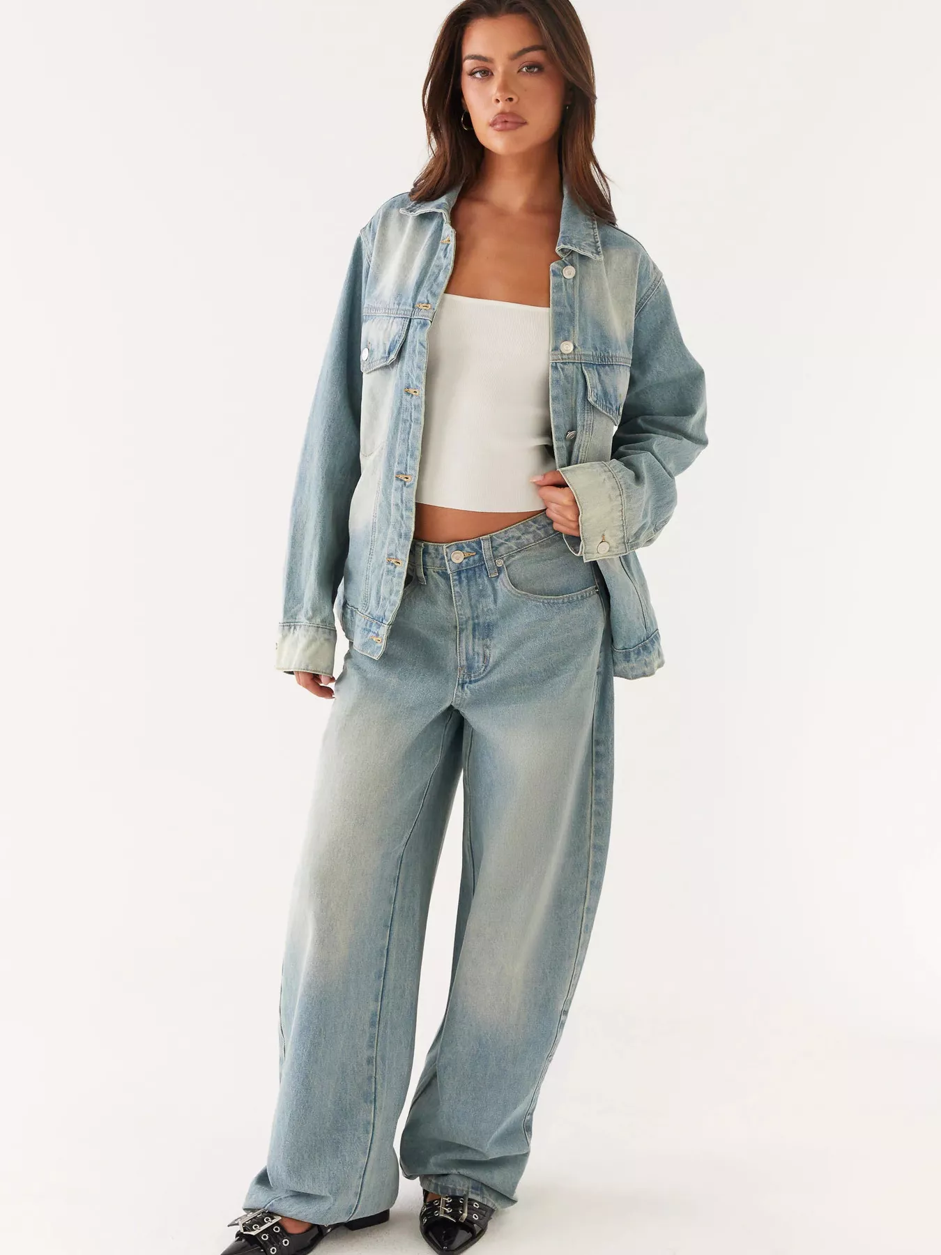 Button Up Denim Jacket and Jeans Set - Image 8