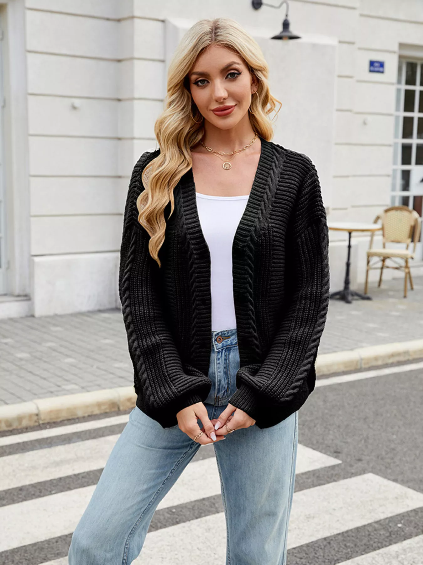 Button Up Long Sleeve Cardigan - Image 11