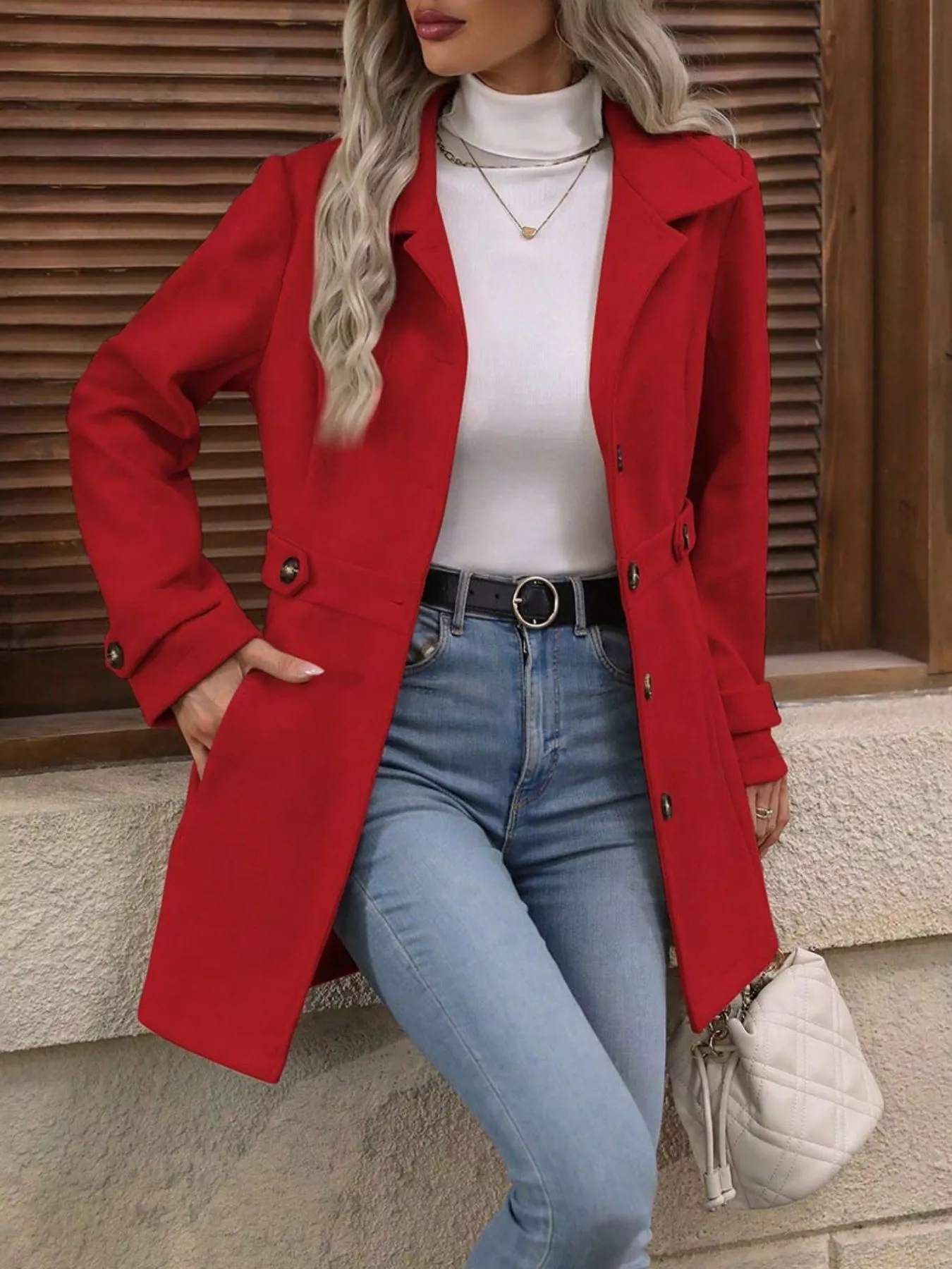 Button Up Long Sleeve Coat - Image 20