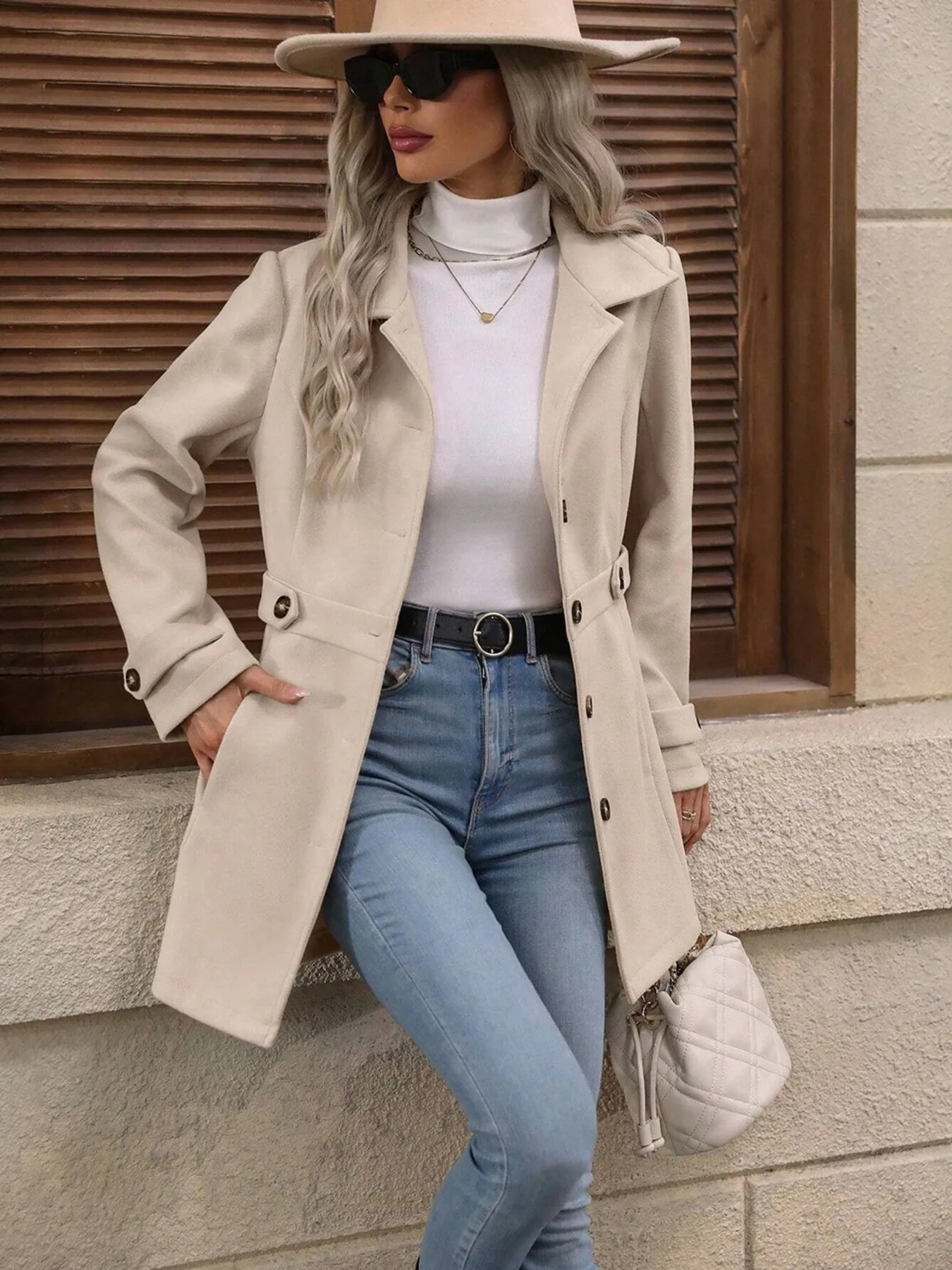 Button Up Long Sleeve Coat - Image 2