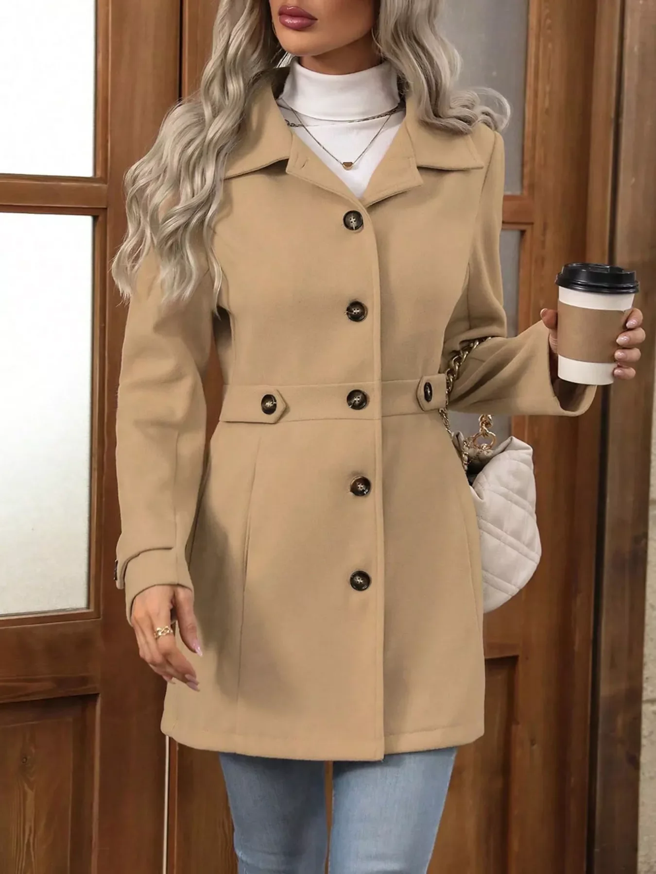 Button Up Long Sleeve Outerwear - Image 7