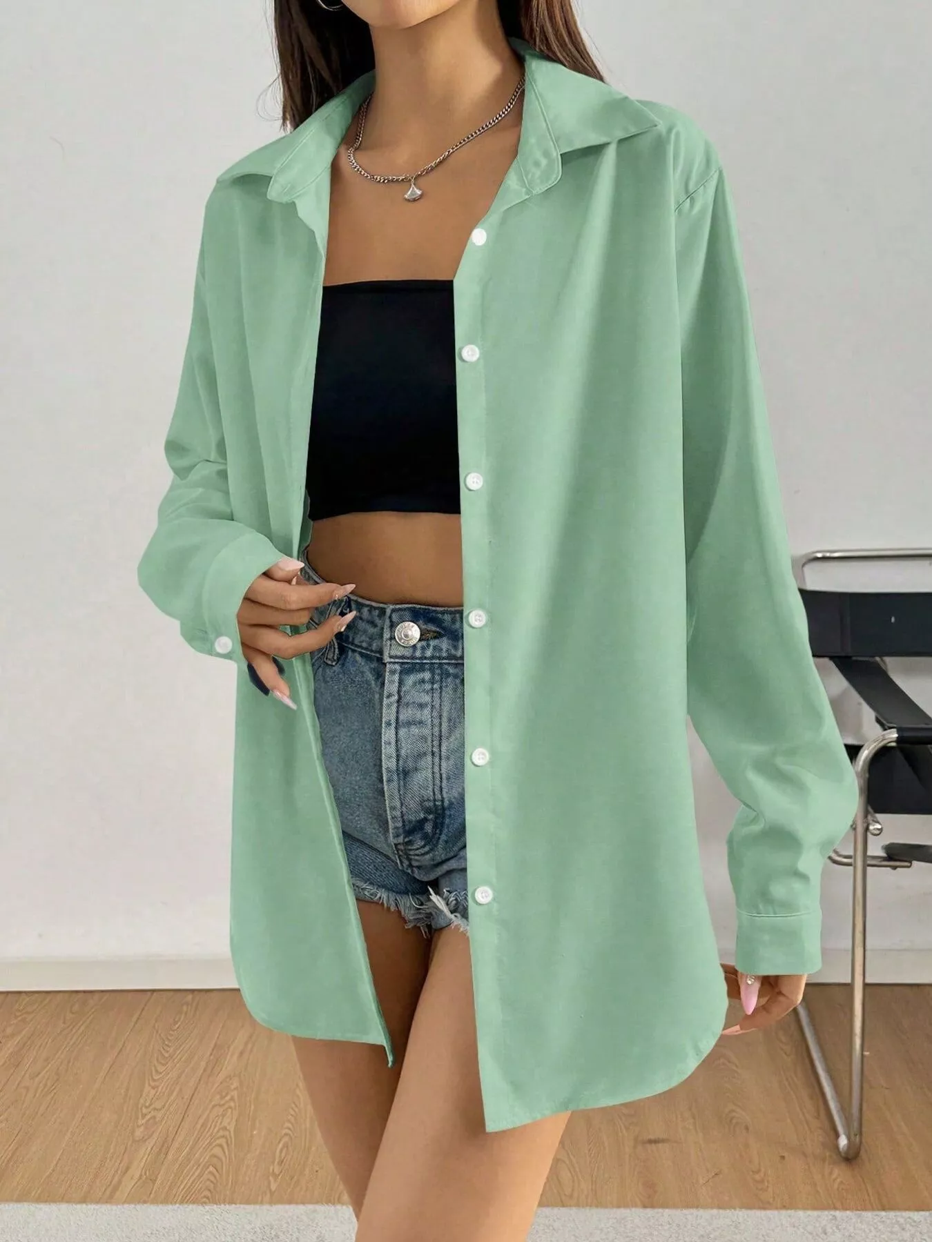 Button Up Long Sleeve Shirt - Image 8