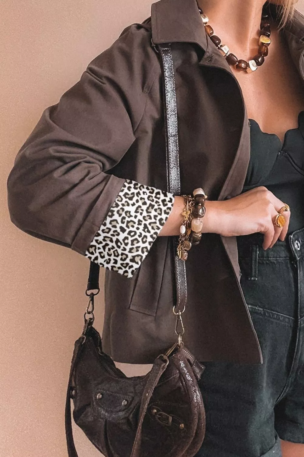 Button Up Raglan Sleeve Shacket - Image 3