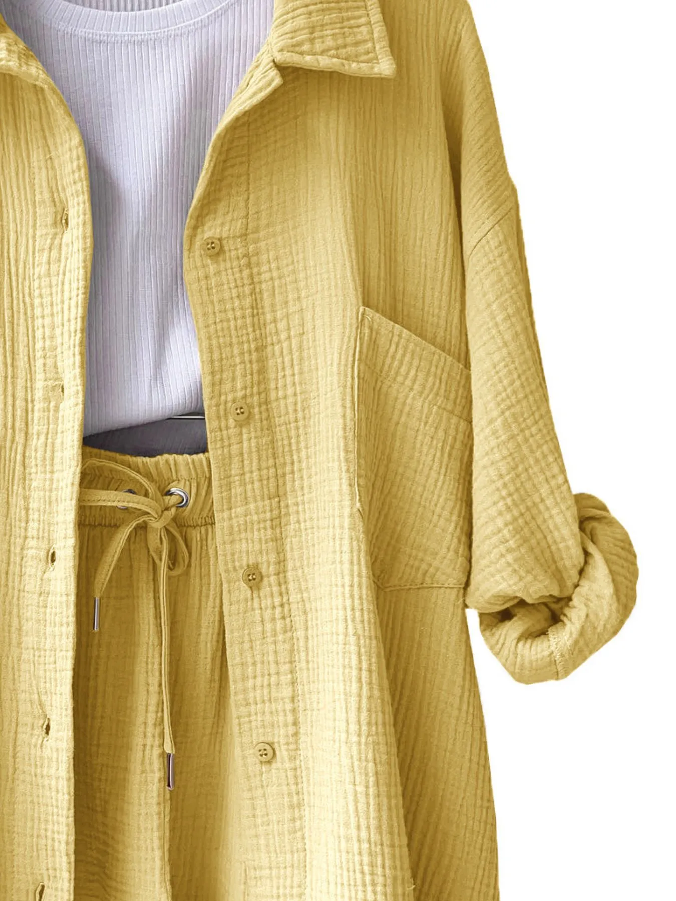 Button Up Shirt and Shorts Set - Image 36