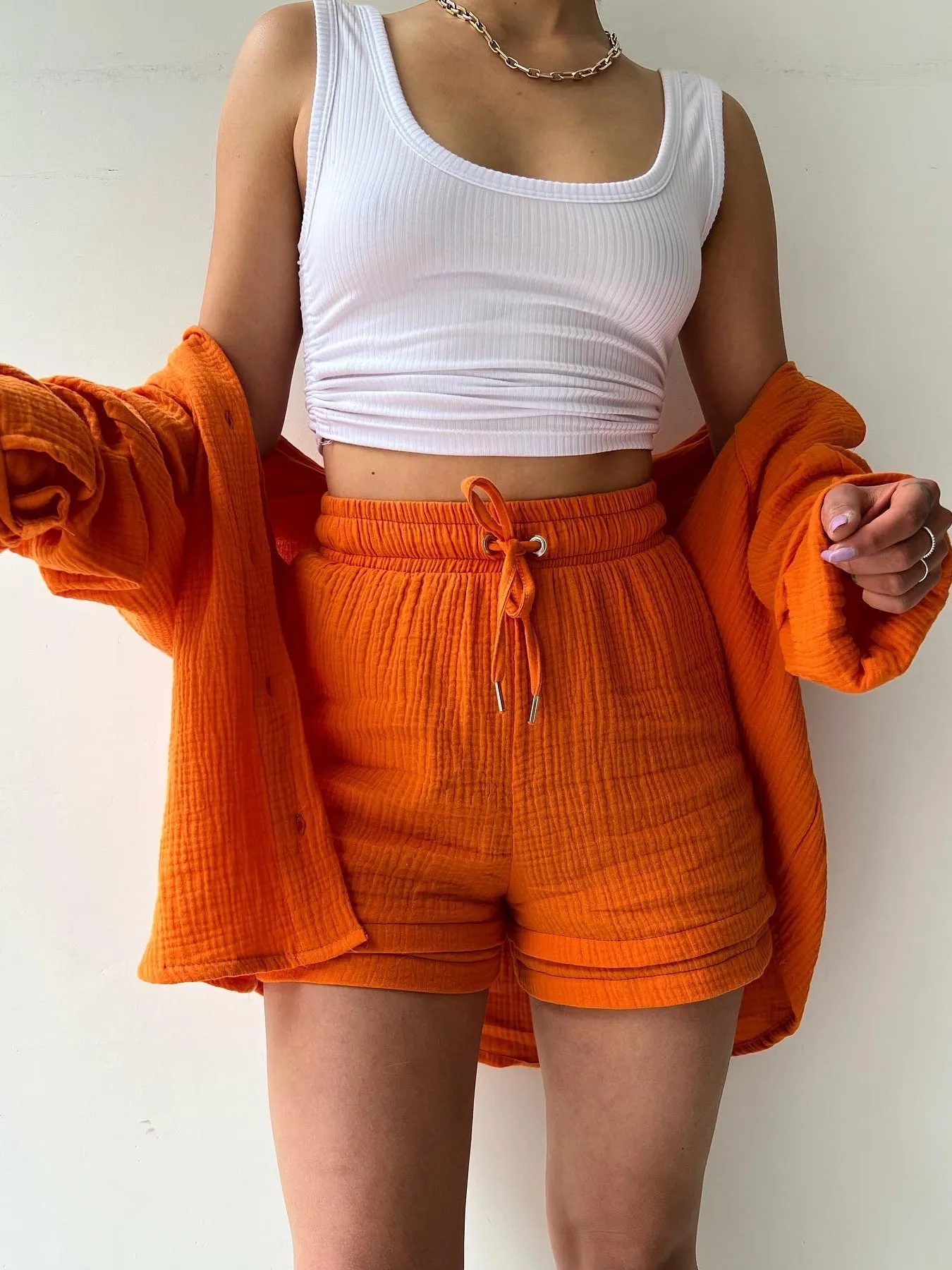 Button Up Shirt and Shorts Set - Image 9