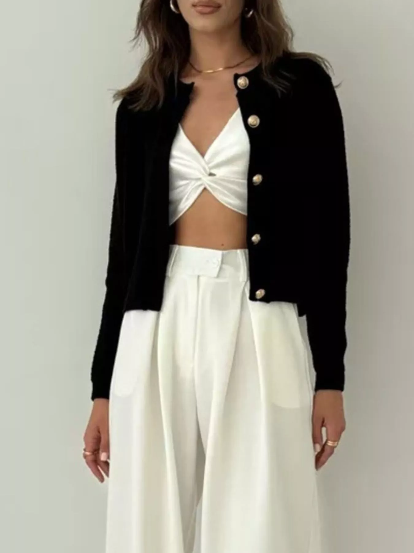 Button Up Texture Knit Cardigan - Image 15