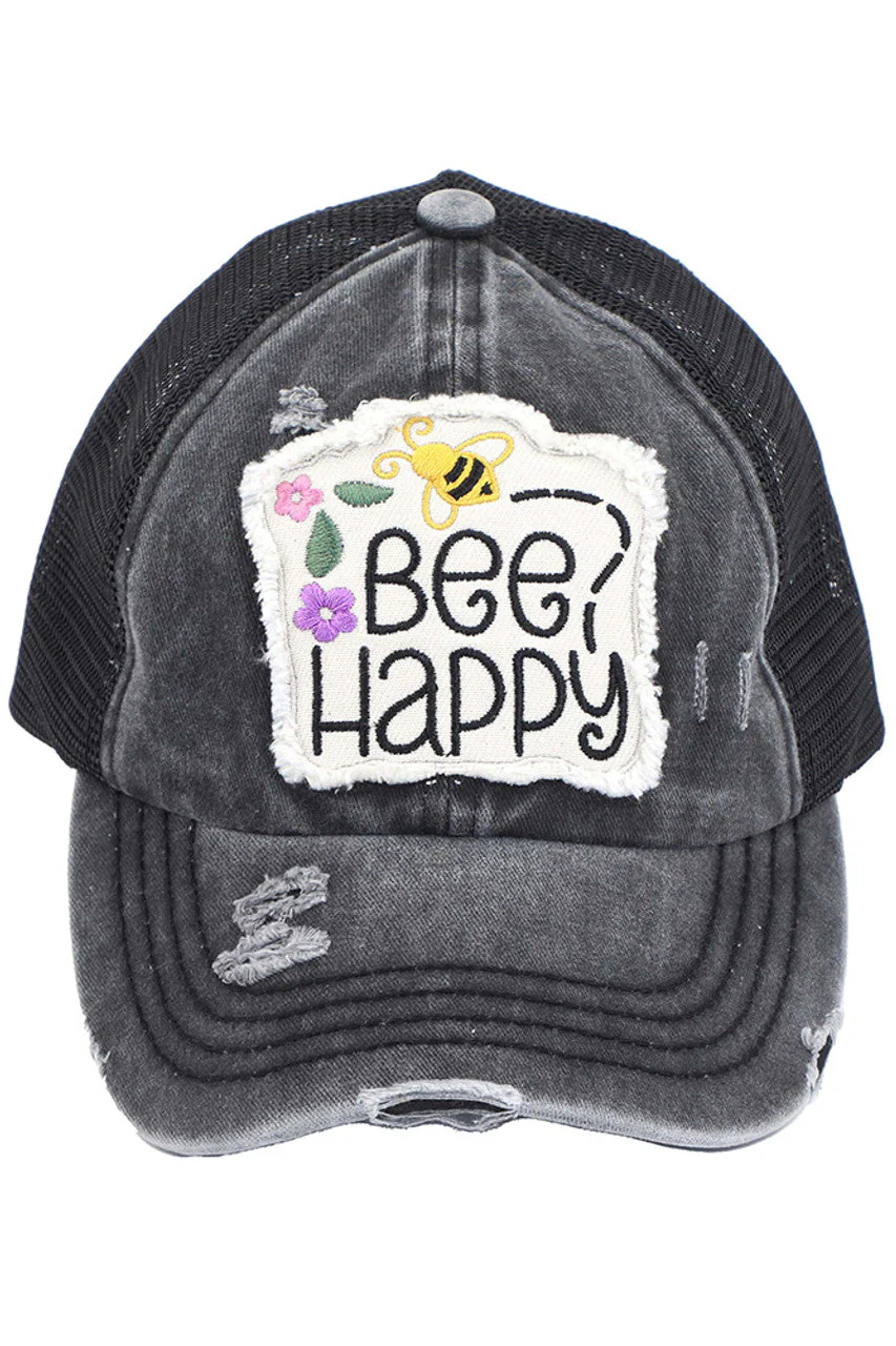C.C BEE HAPPY PATCH VINTAGE PONY CAP - Image 2