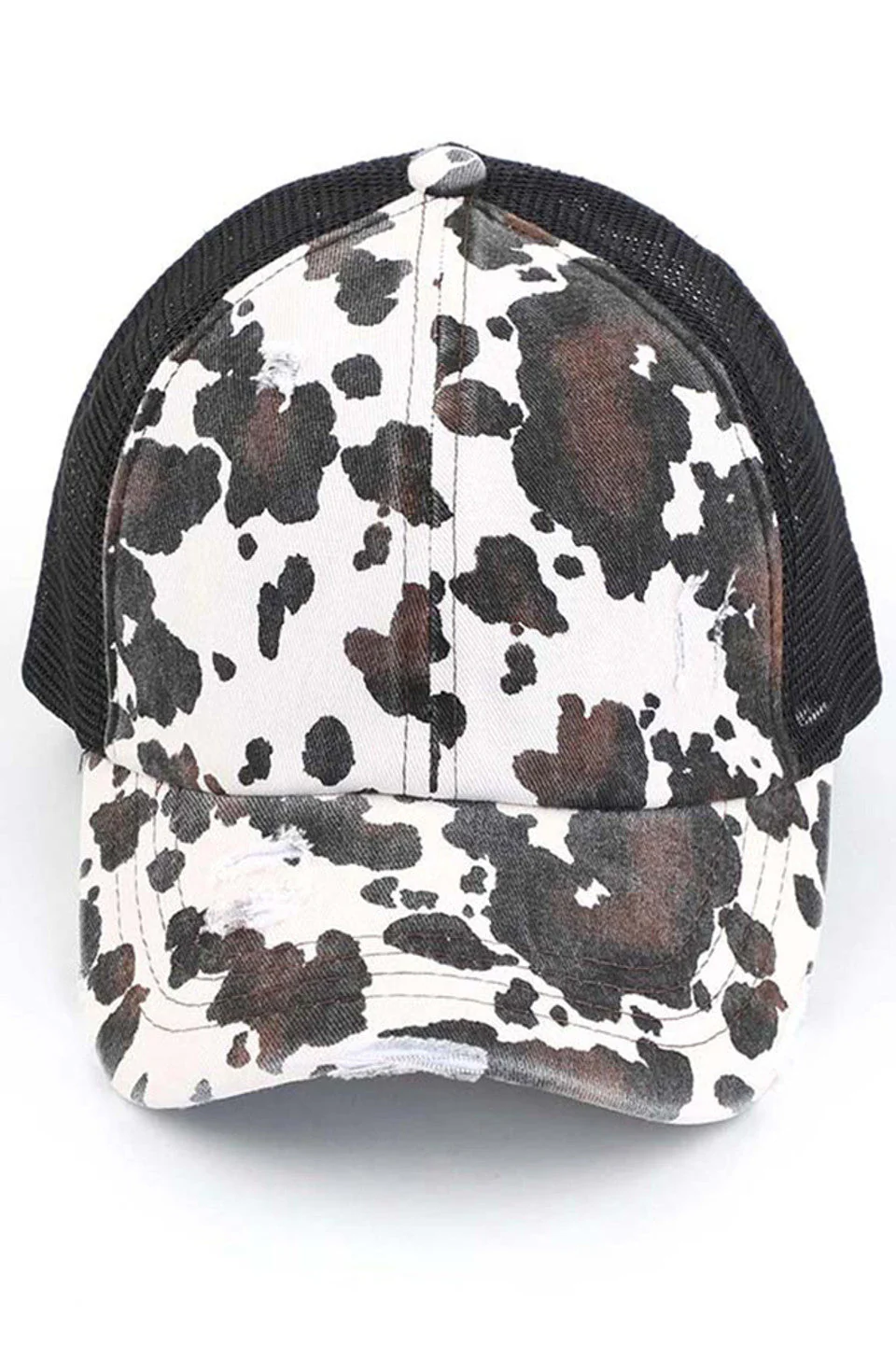 C.C COW PRINT CRISS CROSS PONYCAP - Image 3