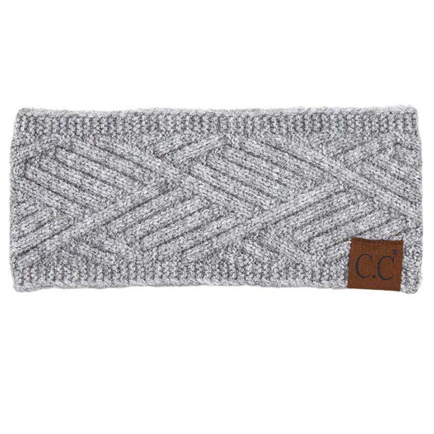 C.C Diagonal Stripes Criss Cross Pattern Earmuff Headband - Image 5