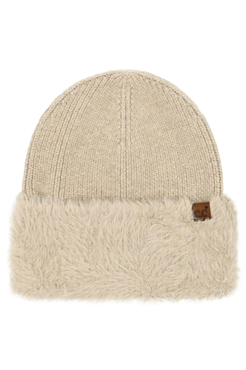 C.C Fur Cuff Beanie
